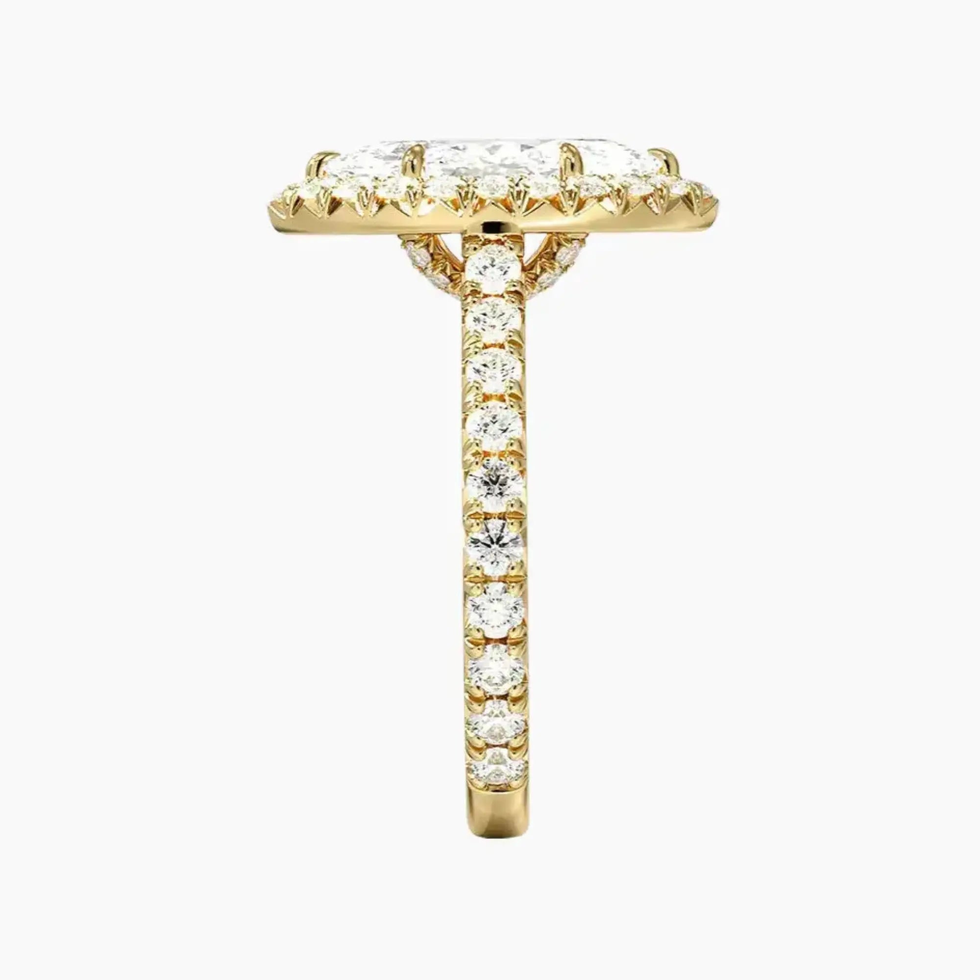 Ophelia Marquise Hidden Halo 2 Carat Lab Grown Diamond Engagement Ring in 18K Rose Gold