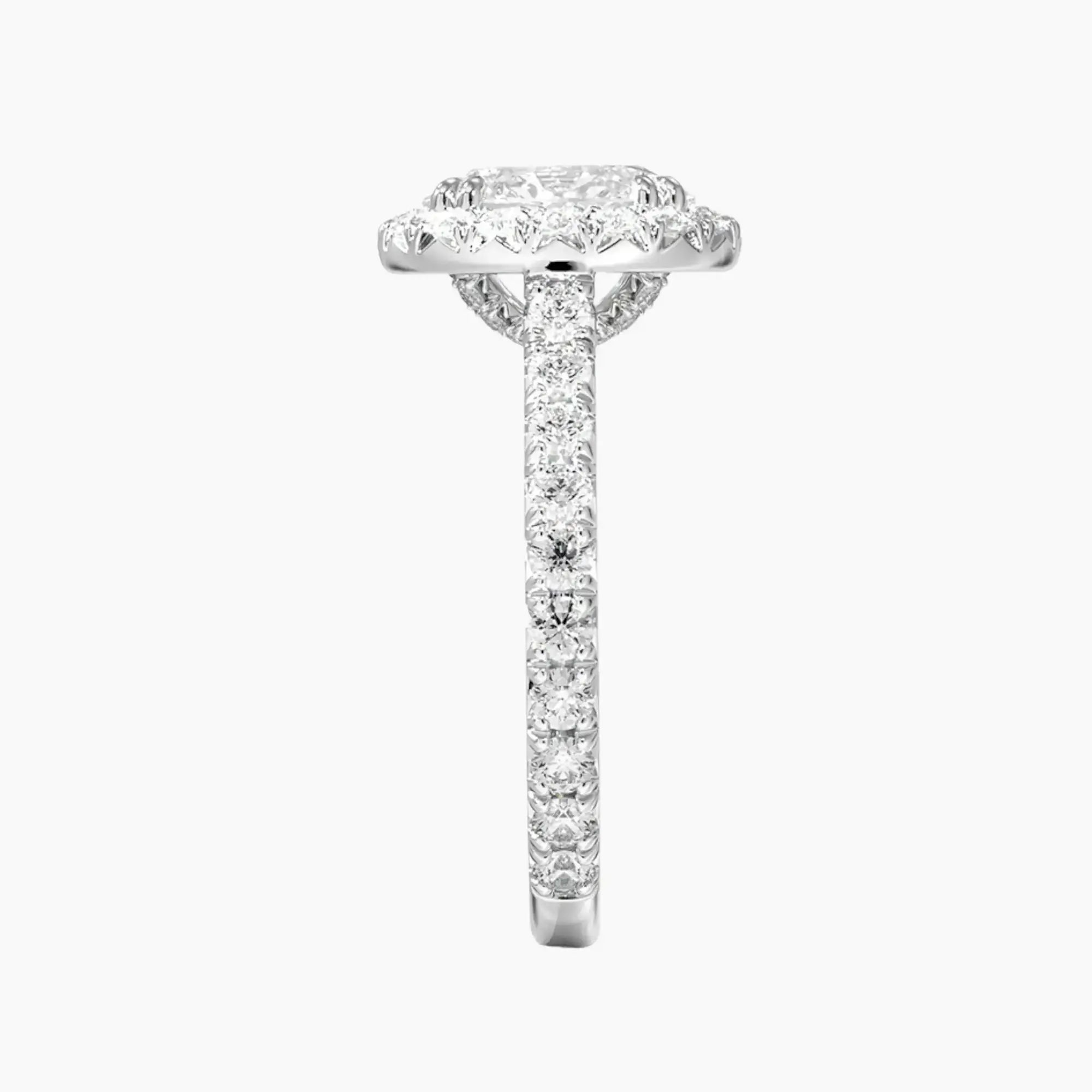 Ophelia Oval Hidden Halo 2.5 Carat Lab Grown Diamond Engagement Ring in 18K Yellow Gold