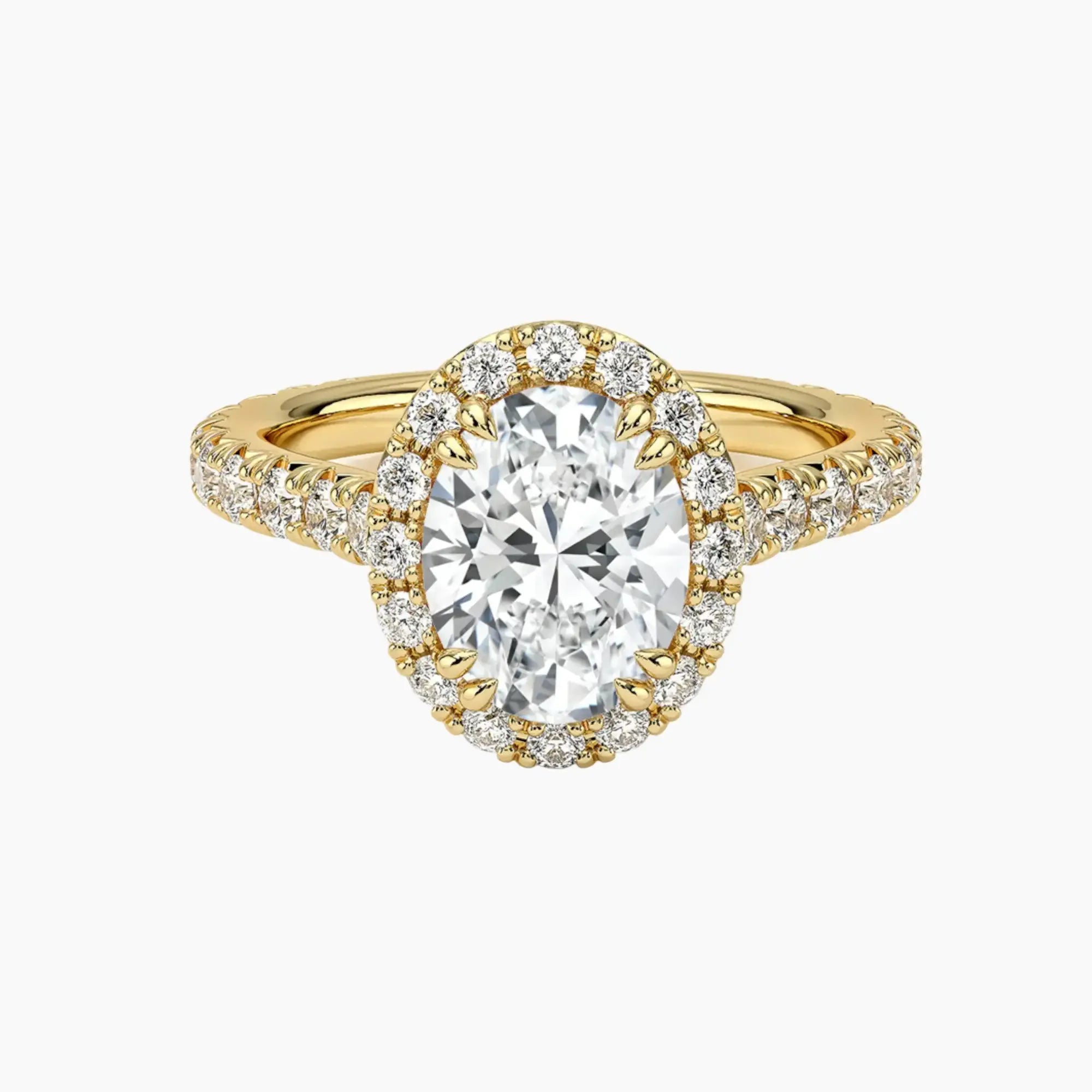 Ophelia Oval Hidden Halo 1.5 Carat Lab Grown Diamond Engagement Ring in 18K Rose Gold