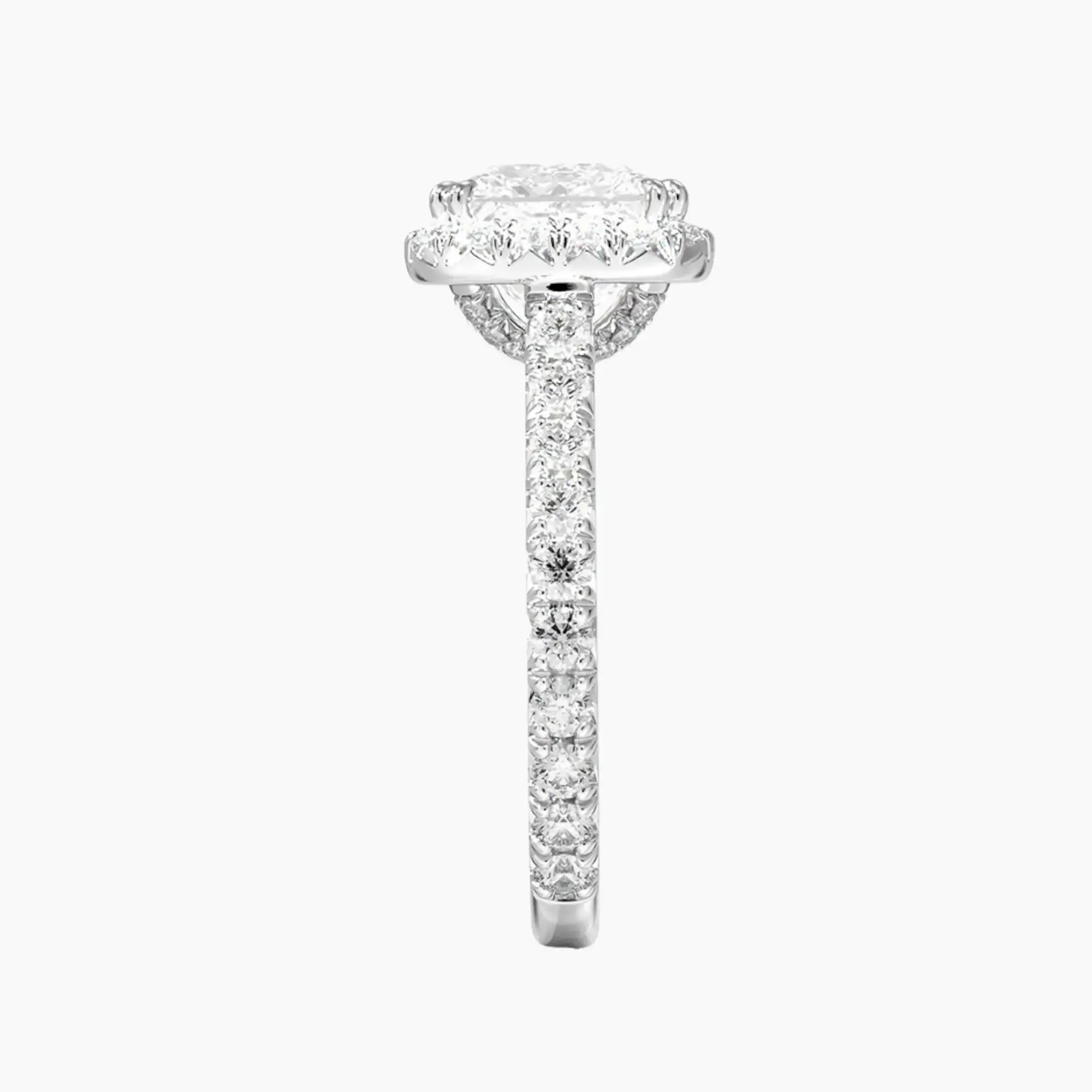 Ophelia Princess Hidden Halo 2.5 Carat Lab Grown Diamond Engagement Ring in 14K Yellow Gold