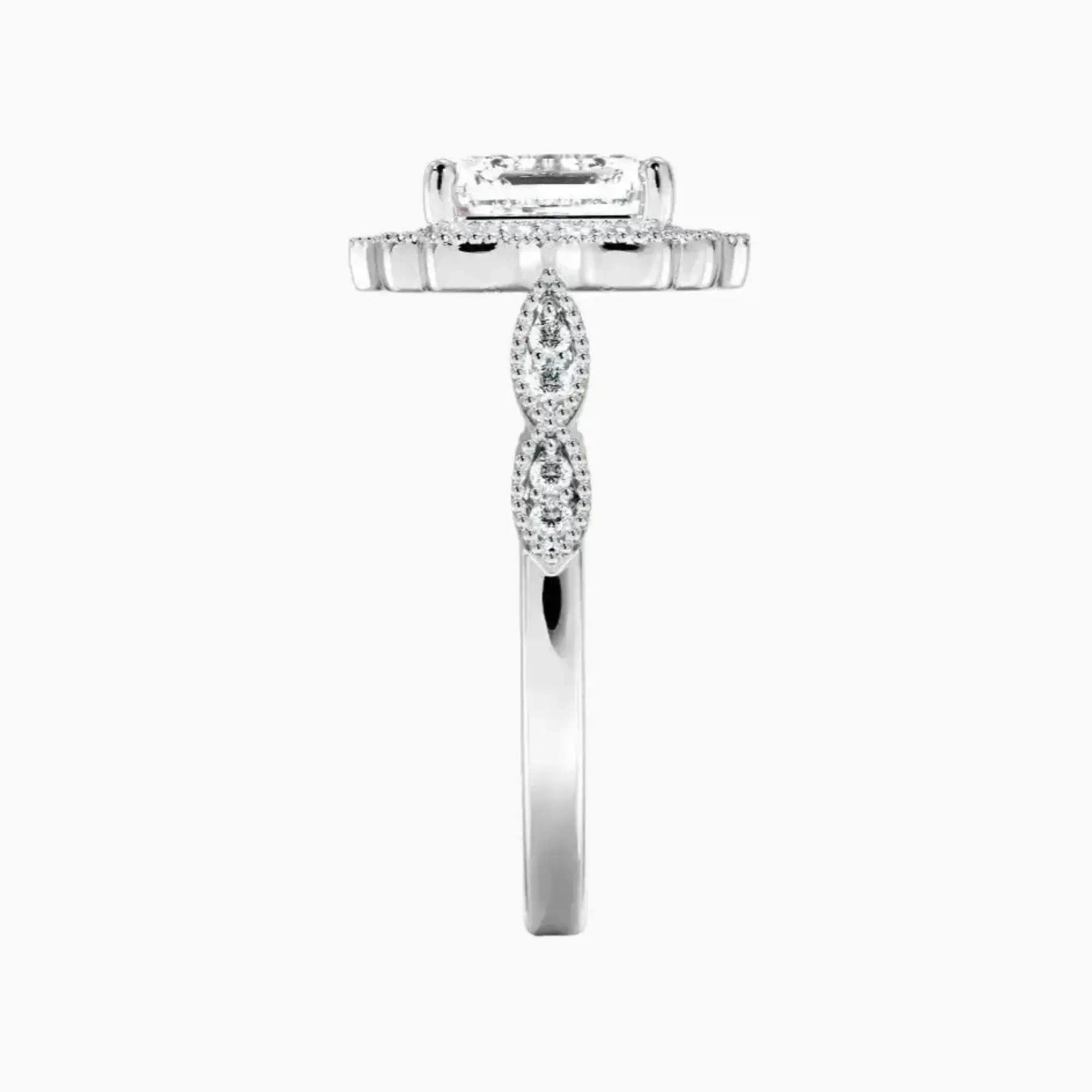 Talitha Asscher 1 Carat Lab Grown Diamond Engagement Ring in 14K Rose Gold
