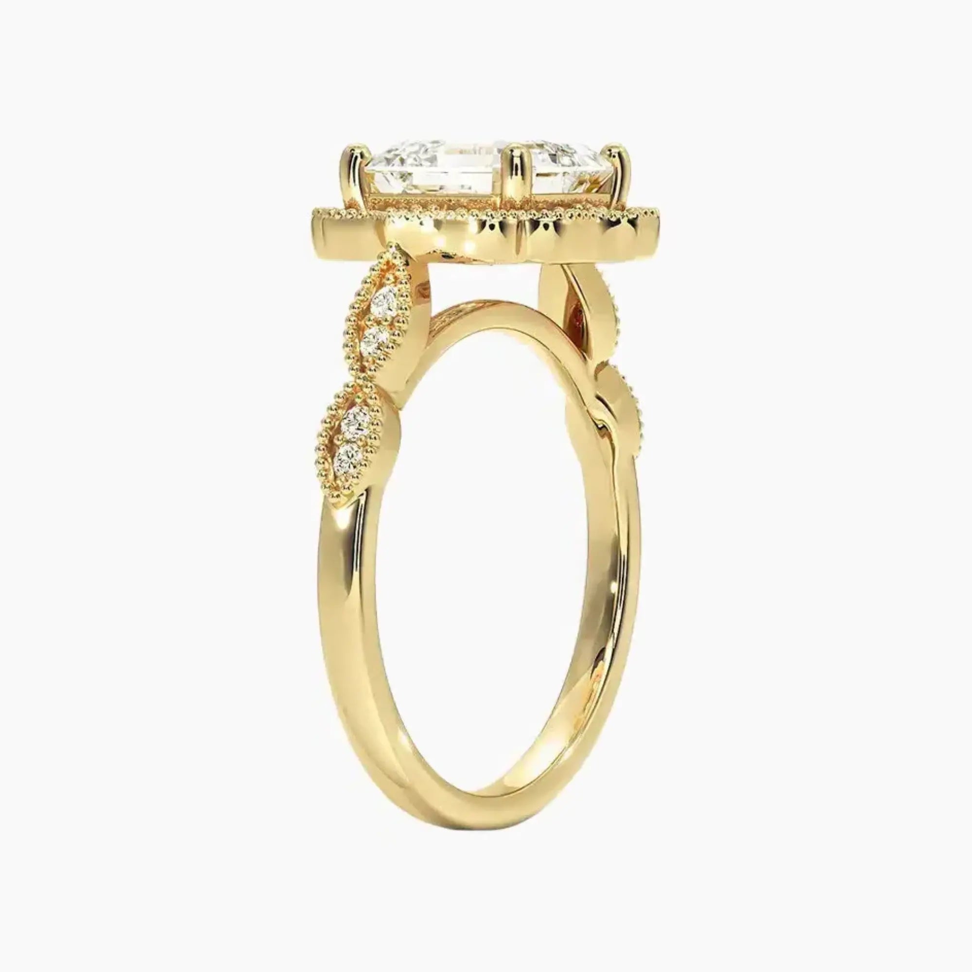 Talitha Asscher Diamond Ring Setting in 18K Rose Gold