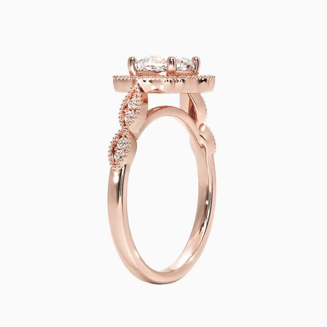 Talitha Cushion 2.5 Carat Lab Grown Diamond Engagement Ring in 18K Rose Gold