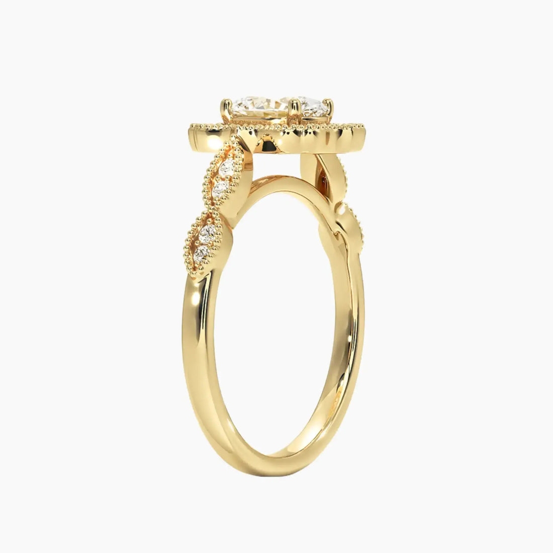Talitha Oval 1.5 Carat Lab Grown Diamond Engagement Ring in 14K Yellow Gold