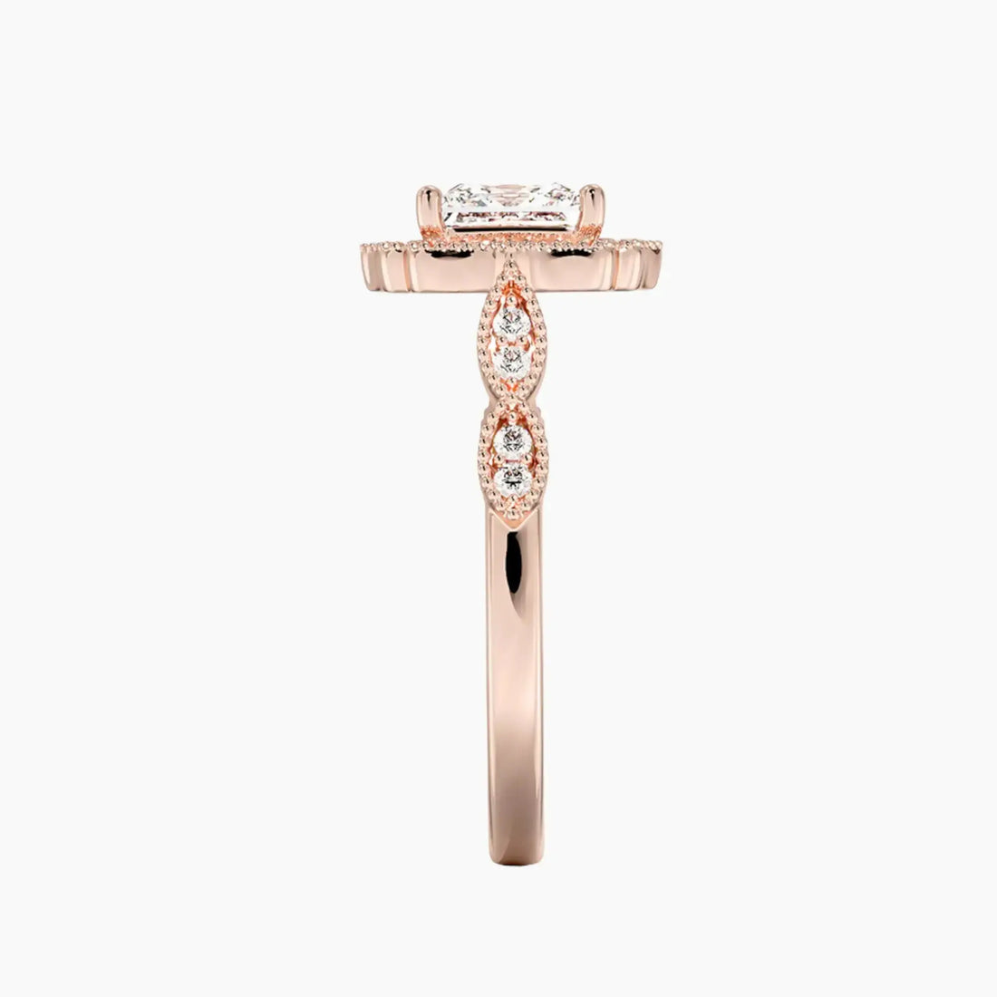 Talitha Princess Diamond Ring Setting in 18K White Gold