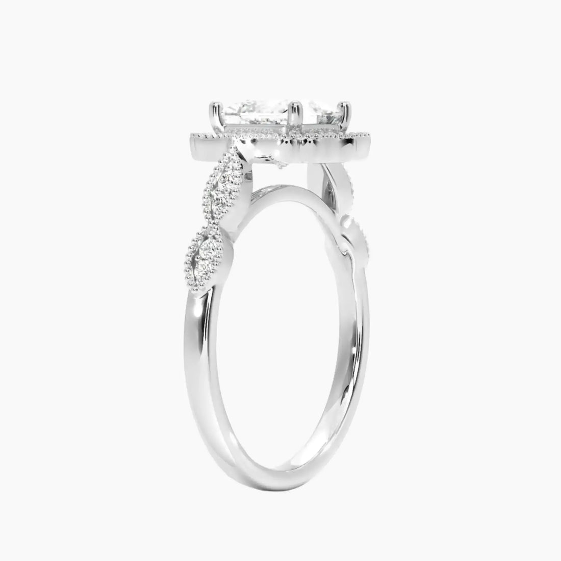Talitha Princess 1.5 Carat Lab Grown Diamond Engagement Ring in 18K Yellow Gold