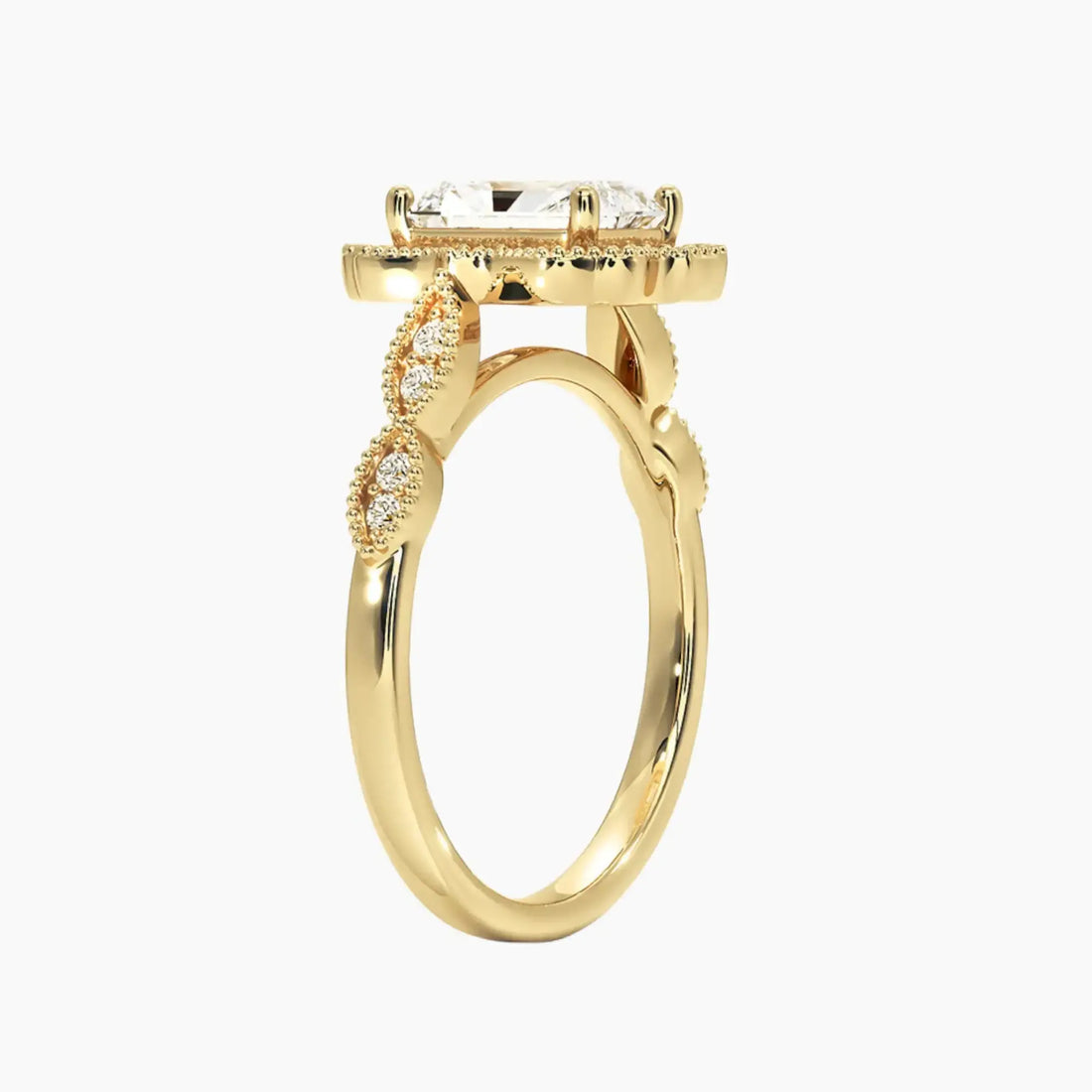 Talitha Radiant 2.5 Carat Lab Grown Diamond Engagement Ring in 14K White Gold