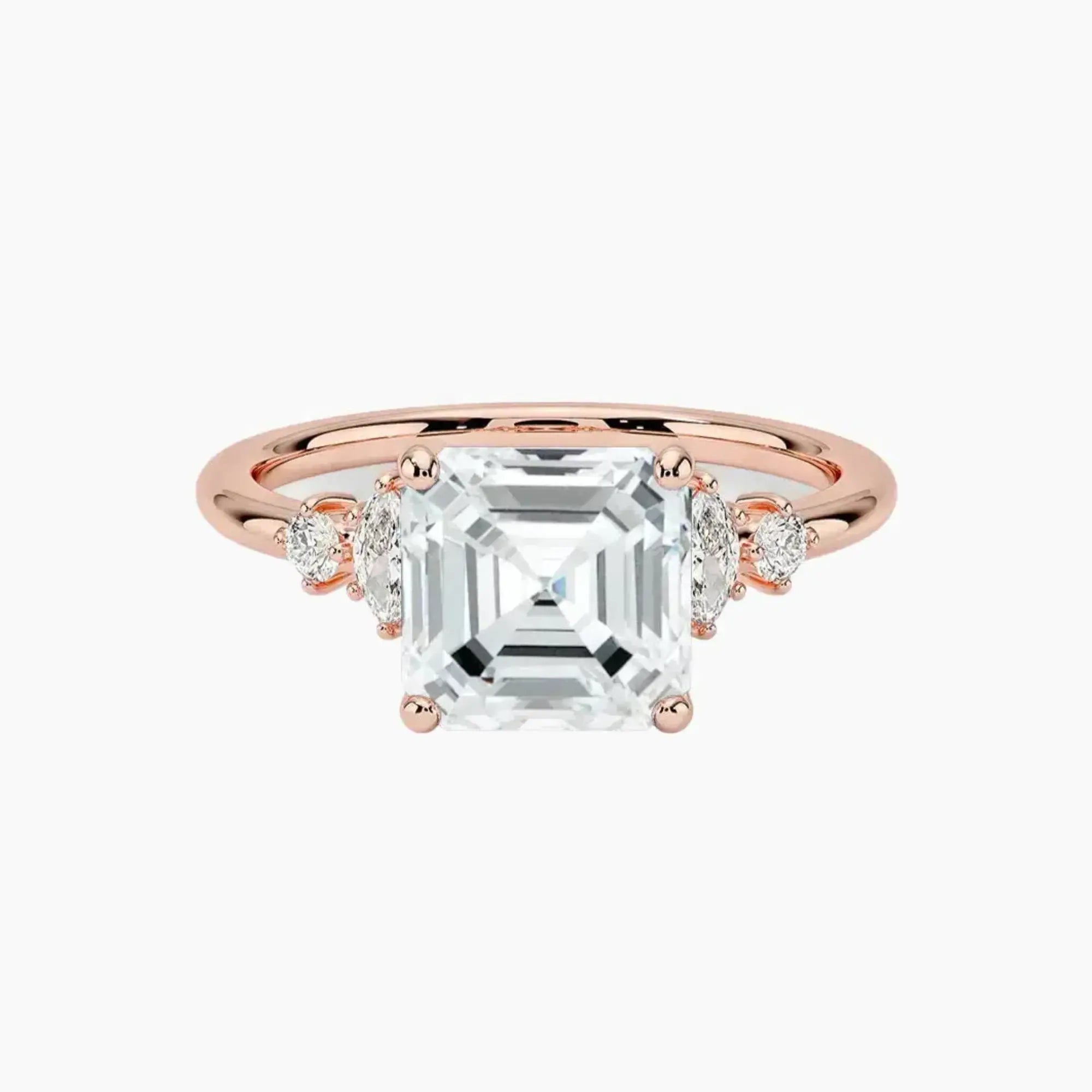 Jordana Asscher Designer 1.5 Carat Lab Grown Diamond Engagement Ring in 14K Yellow Gold