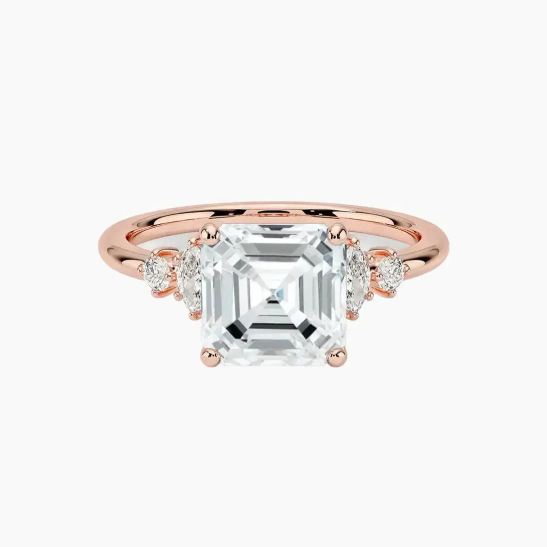 Jordana Asscher Designer 1 Carat Lab Grown Diamond Engagement Ring in 18K Yellow Gold
