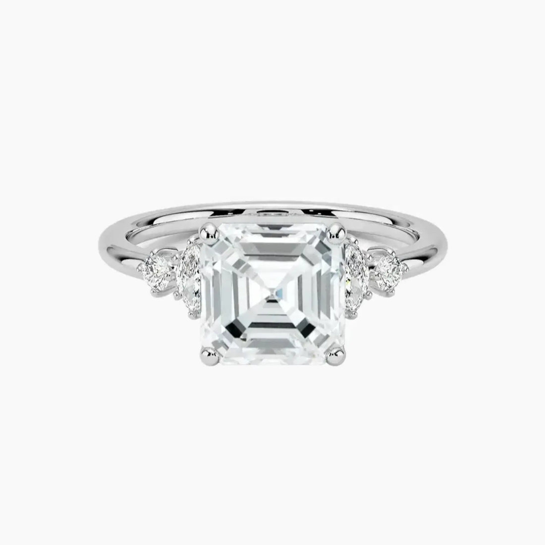Jordana Asscher Designer 1 Carat Lab Grown Diamond Engagement Ring in 14K Yellow Gold