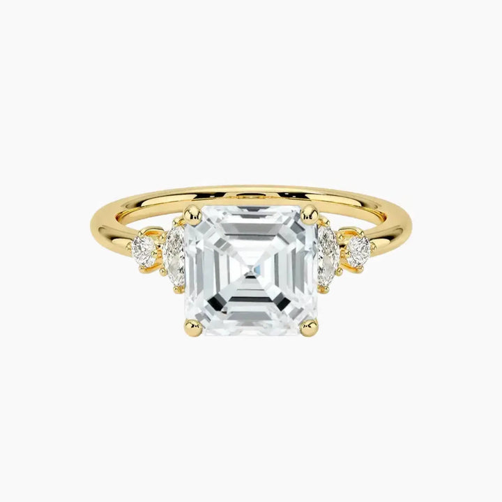 Jordana Asscher Designer 1.5 Carat Lab Grown Diamond Engagement Ring in 14K Yellow Gold
