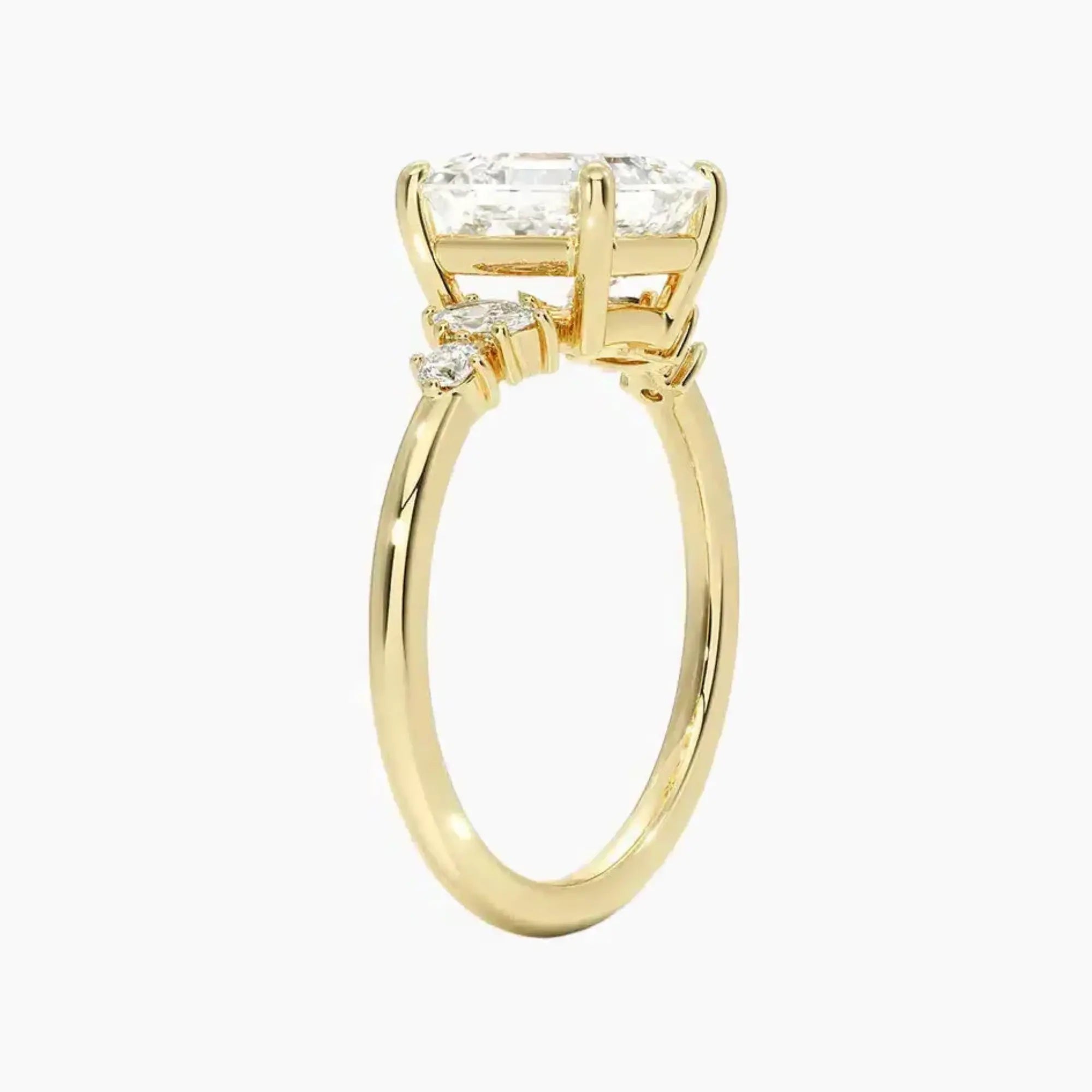 Jordana Asscher Designer 1.5 Carat Lab Grown Diamond Engagement Ring in 14K Rose Gold