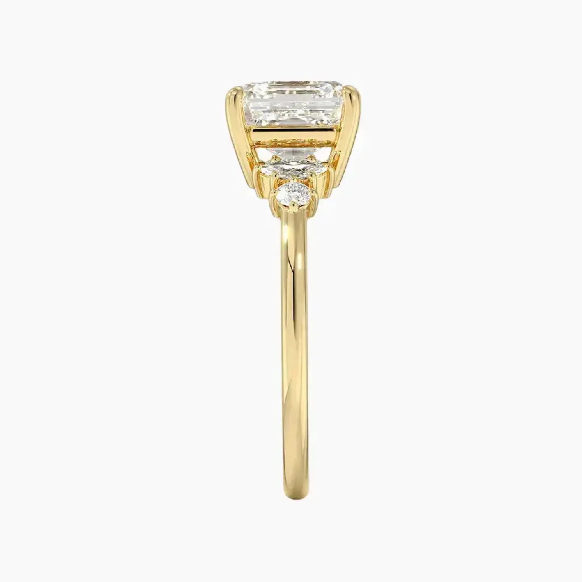 Jordana Asscher Designer 1 Carat Lab Grown Diamond Engagement Ring in 18K Yellow Gold
