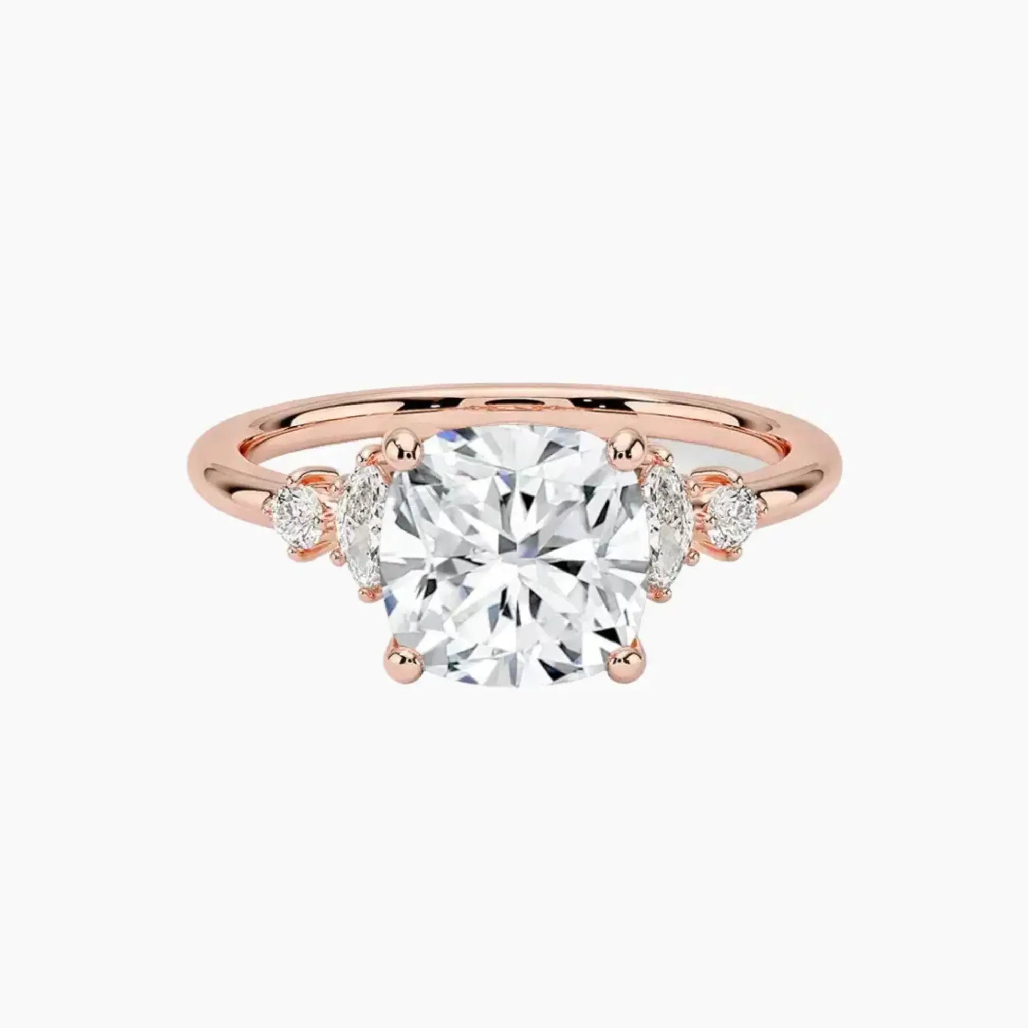 Jordana Cushion Designer Diamond Ring Setting in 14K White Gold