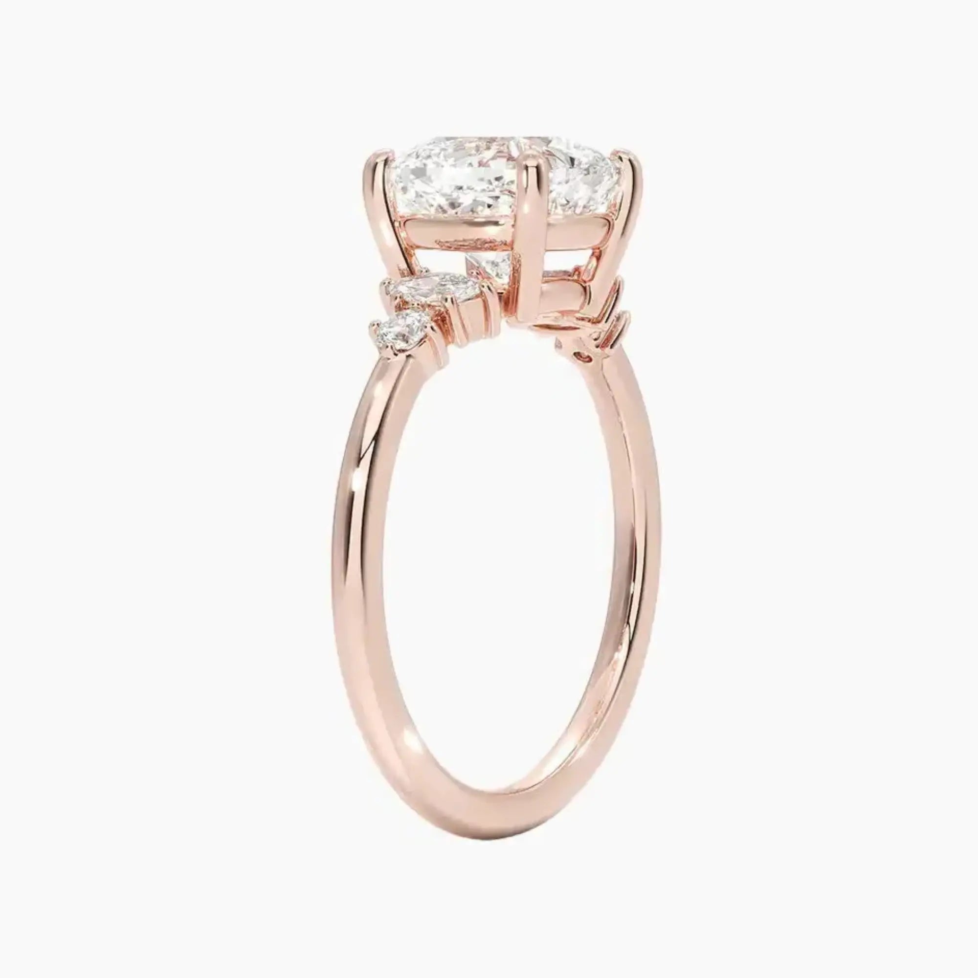 Jordana Cushion Designer Diamond Ring Setting in 14K Yellow Gold