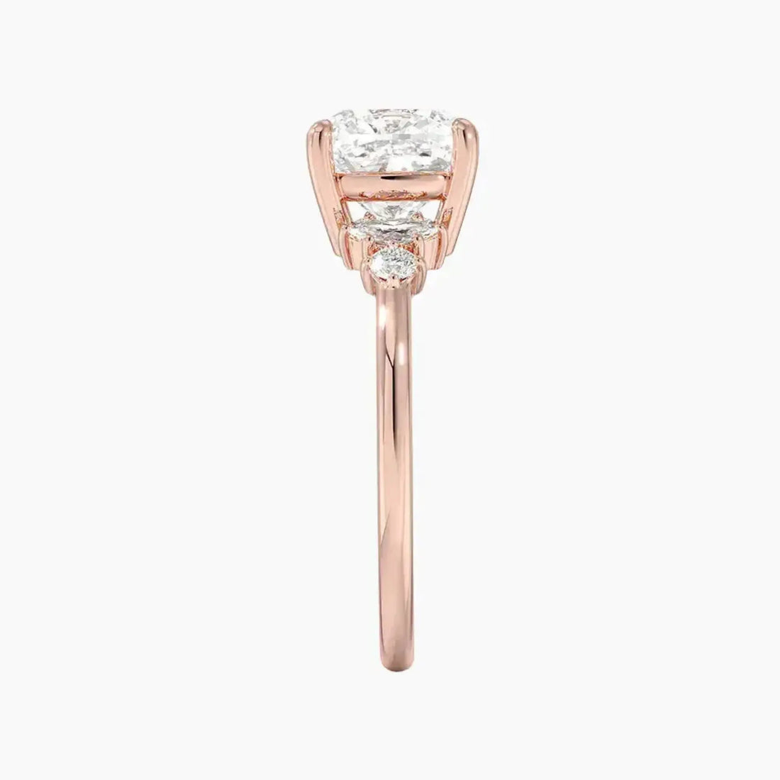 Jordana Cushion Designer 1.5 Carat Lab Grown Diamond Engagement Ring in 18K Rose Gold