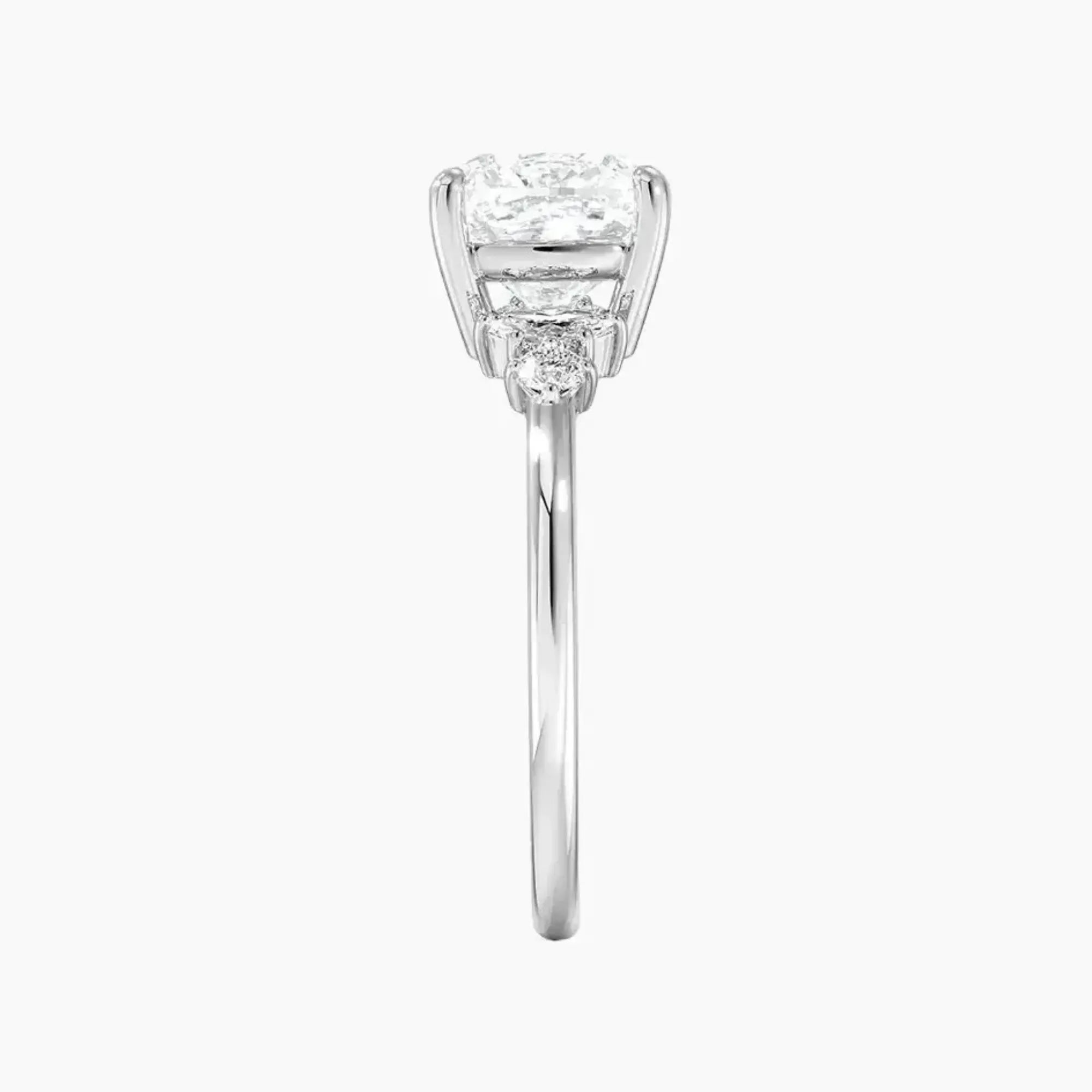 Jordana Cushion Designer 2 Carat Lab Grown Diamond Engagement Ring in 18K White Gold