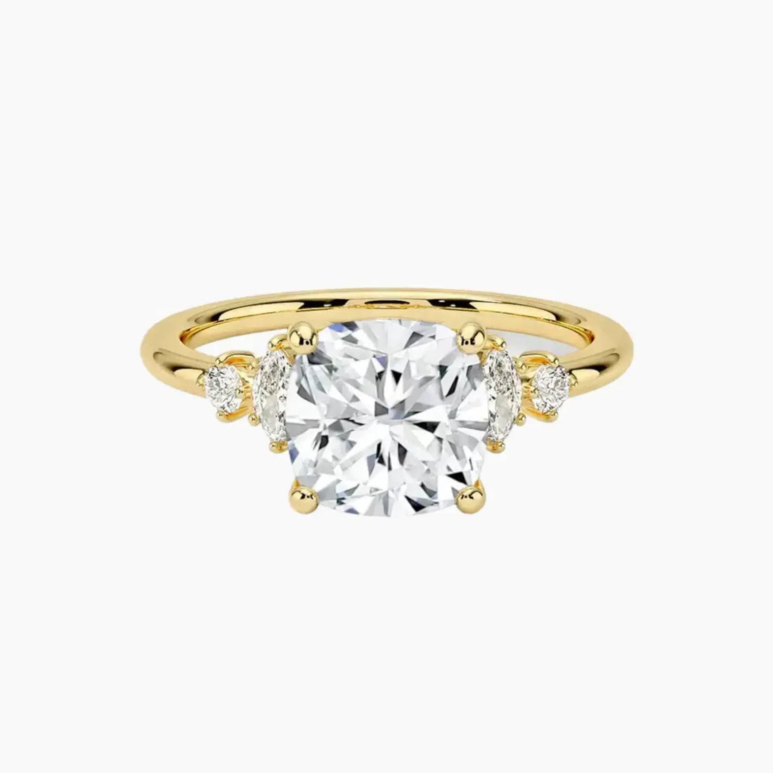Jordana Cushion Designer 1 Carat Lab Grown Diamond Engagement Ring in 18K Rose Gold