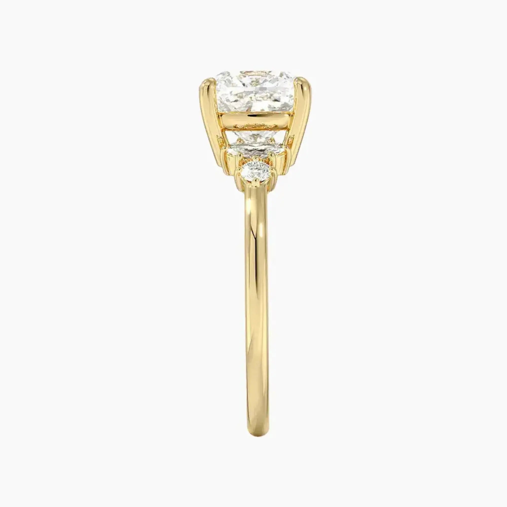Jordana Cushion Designer 3 Carat Lab Grown Diamond Engagement Ring in 18K Rose Gold
