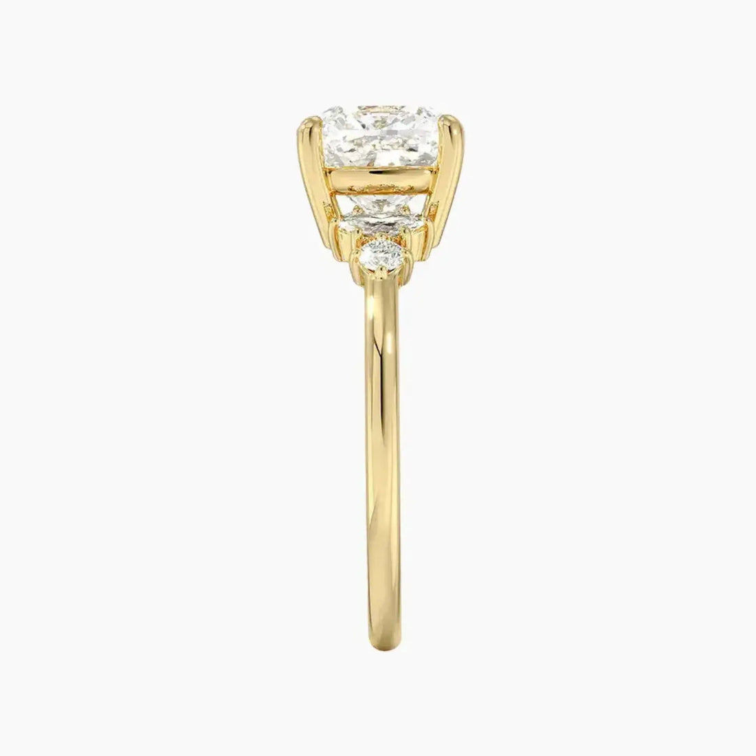 Jordana Cushion Designer 3 Carat Lab Grown Diamond Engagement Ring in 18K Rose Gold