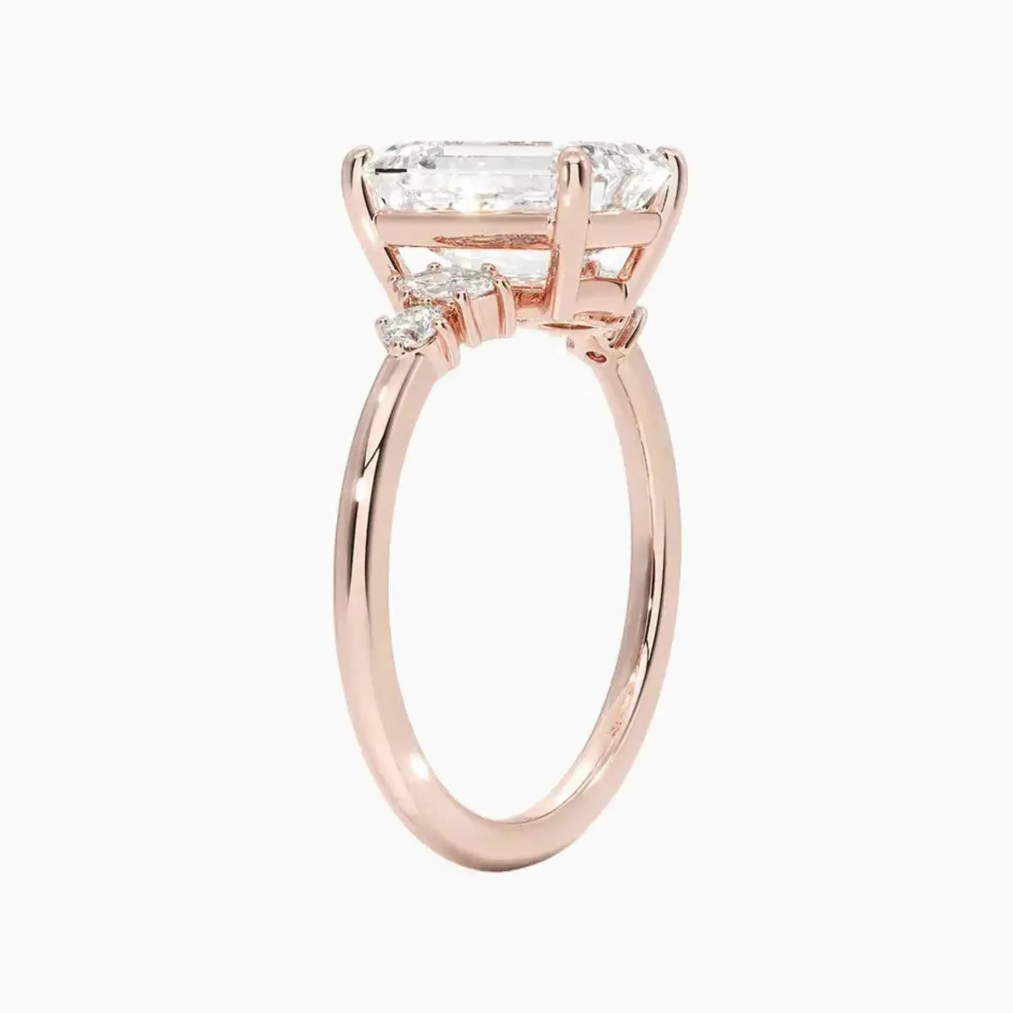 Jordana Emerald Designer 1.5 Carat Lab Grown Diamond Engagement Ring in 14K Yellow Gold