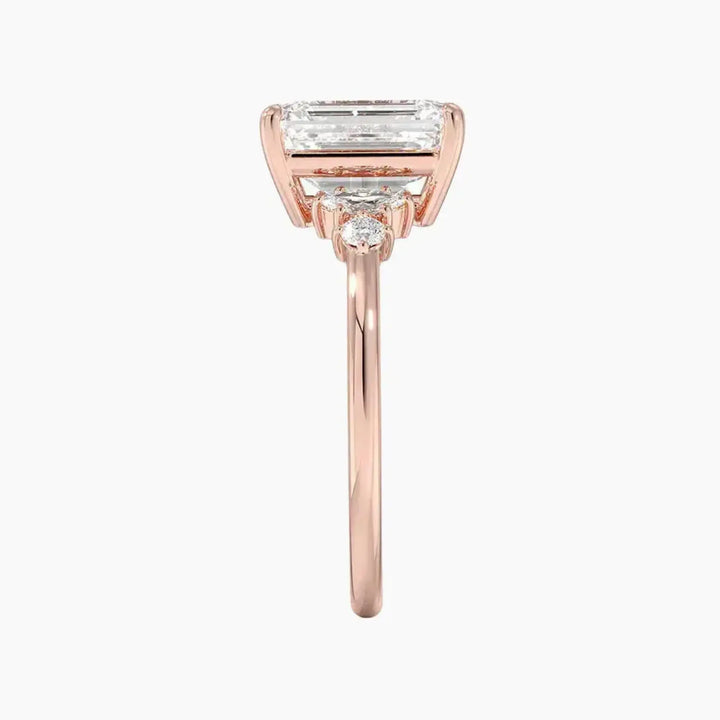 Jordana Emerald Designer 2 Carat Lab Grown Diamond Engagement Ring in 14K White Gold