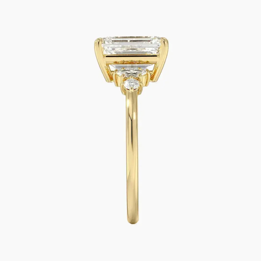 Jordana Emerald Designer Diamond Ring Setting in 14K Yellow Gold