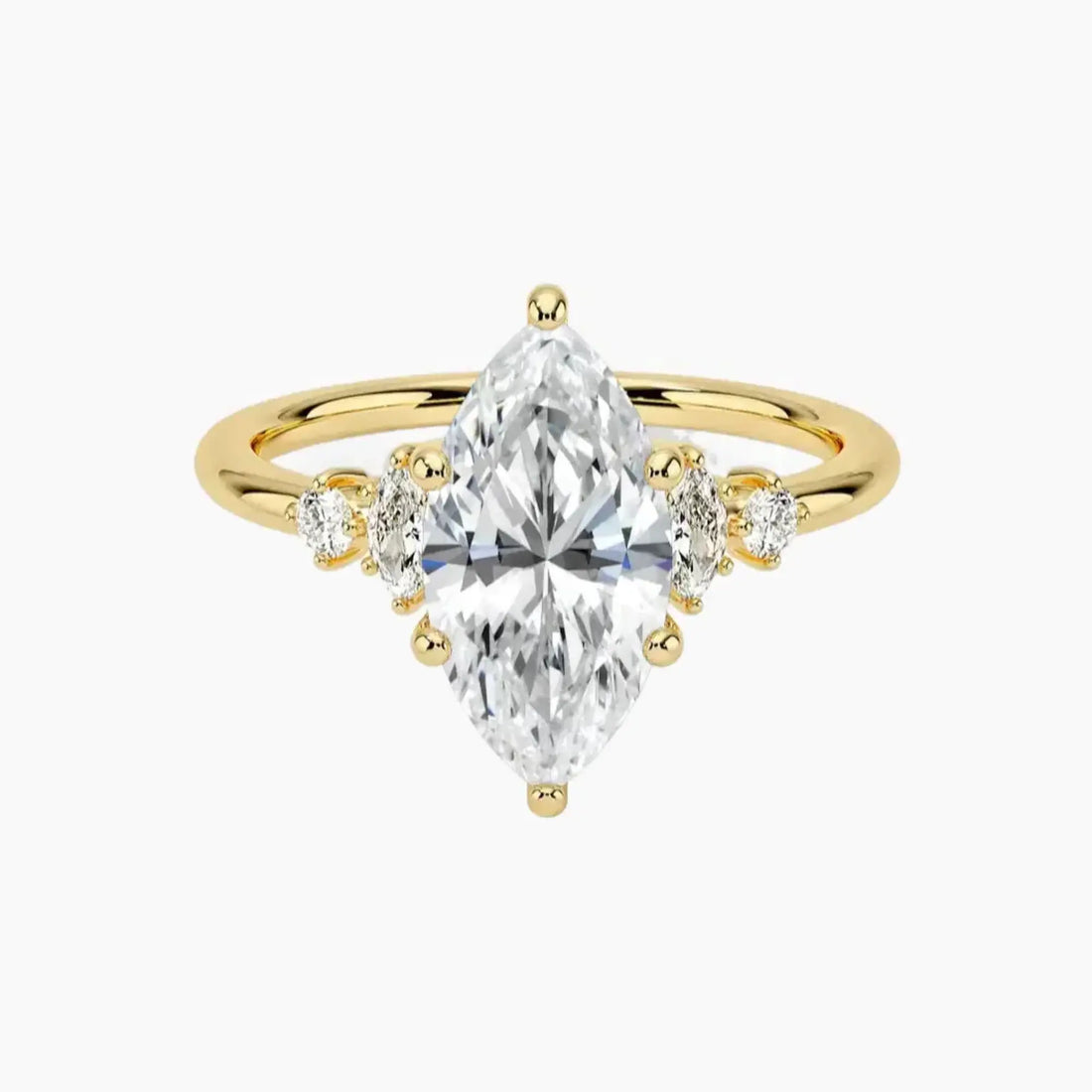 Jordana Marquise Designer 2.5 Carat Lab Grown Diamond Engagement Ring in 14K Rose Gold