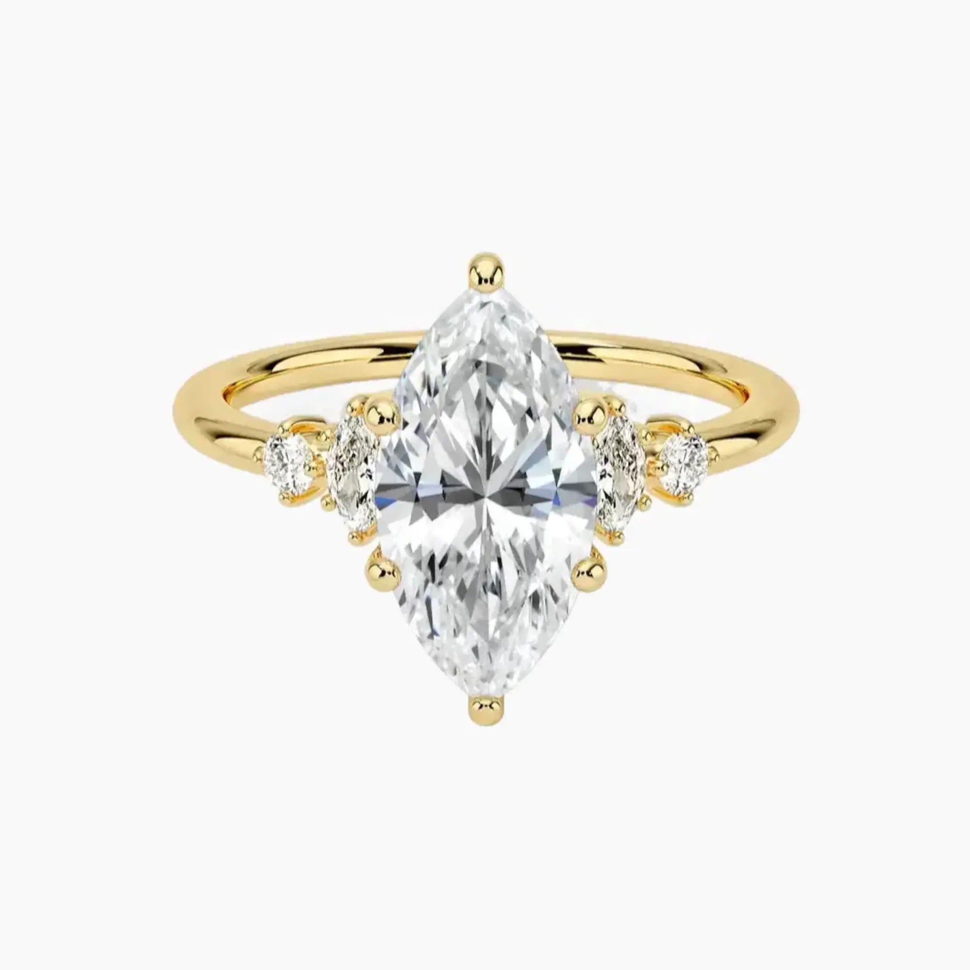 Jordana Marquise Designer 2 Carat Lab Grown Diamond Engagement Ring in 14K Rose Gold