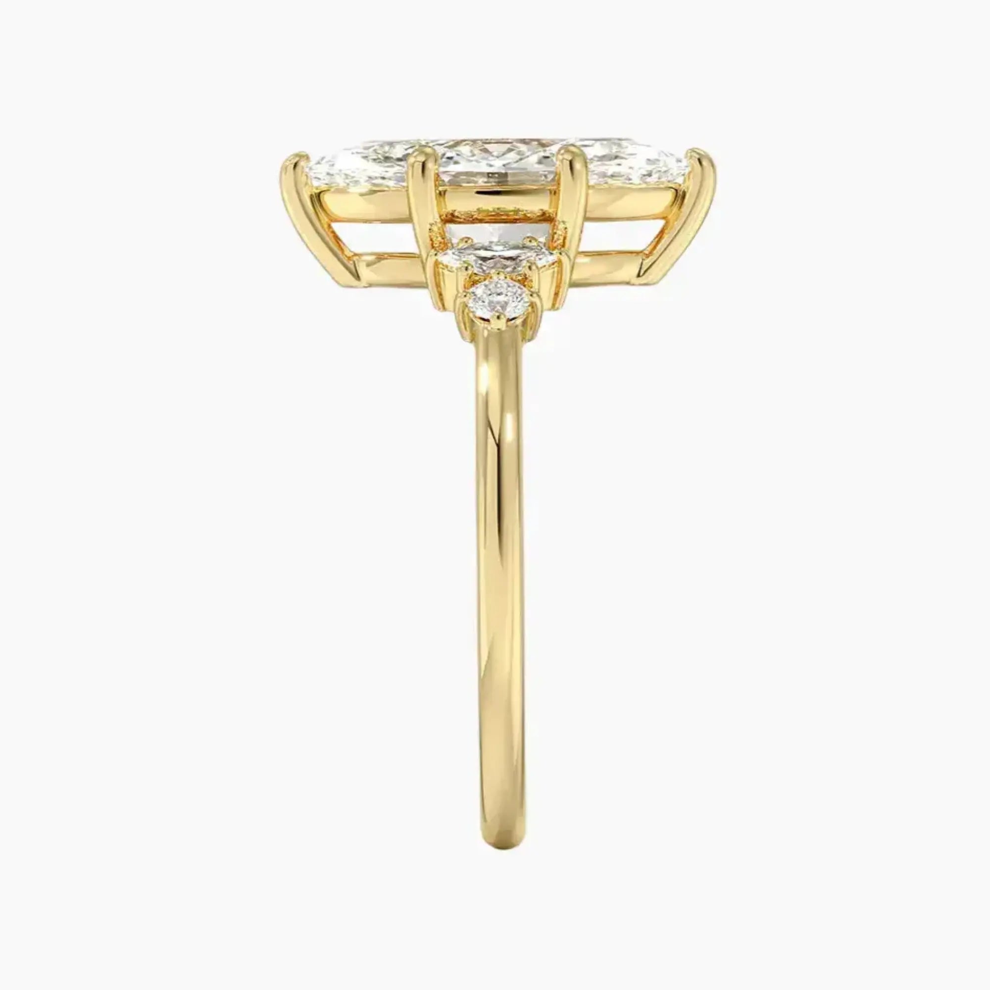 Jordana Marquise Designer 2 Carat Lab Grown Diamond Engagement Ring in 14K Yellow Gold