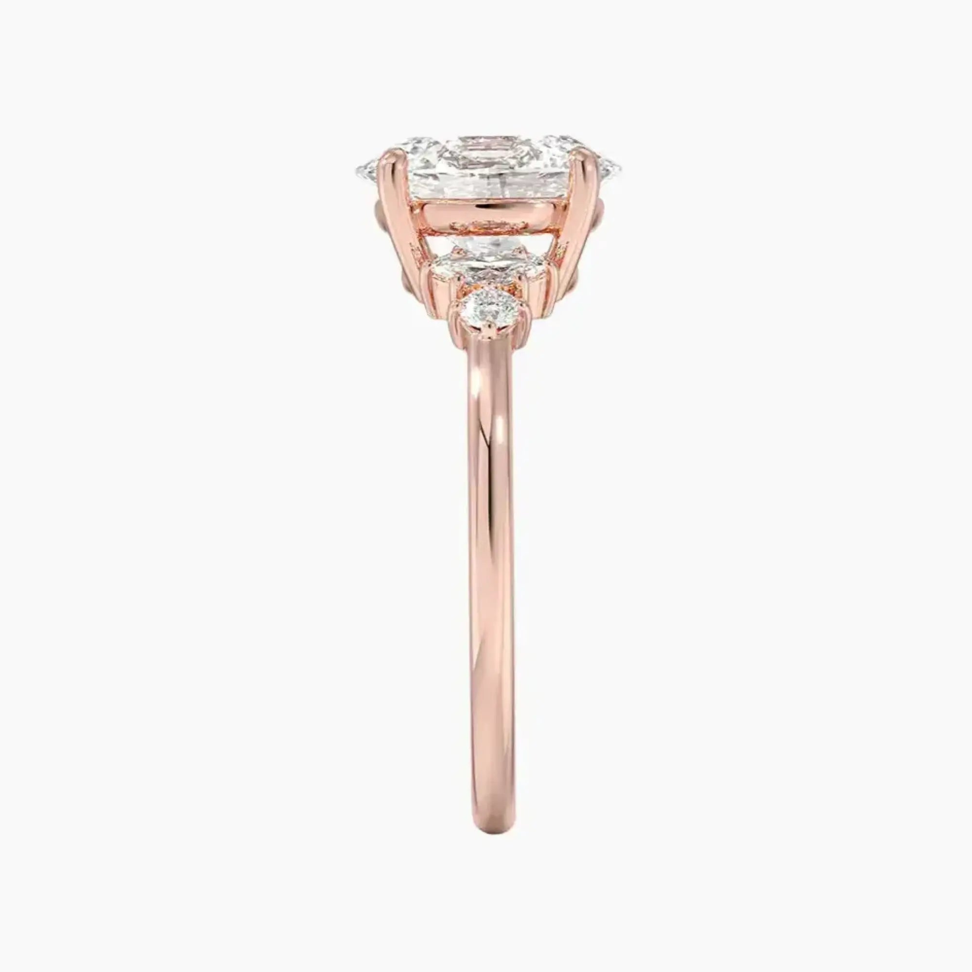 Jordana Oval Designer 1.5 Carat Lab Grown Diamond Engagement Ring in 18K White Gold