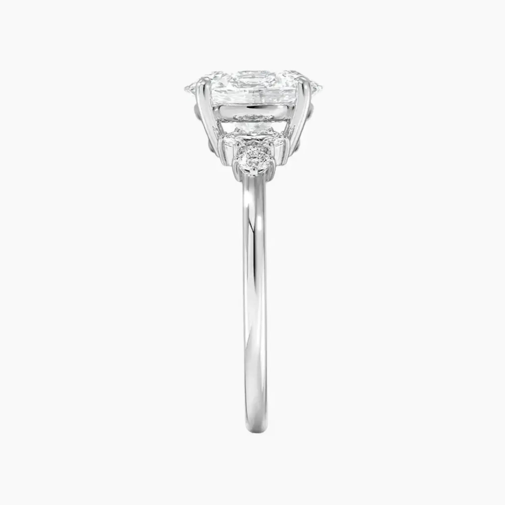 Jordana Oval Designer 2.5 Carat Lab Grown Diamond Engagement Ring in 14K White Gold