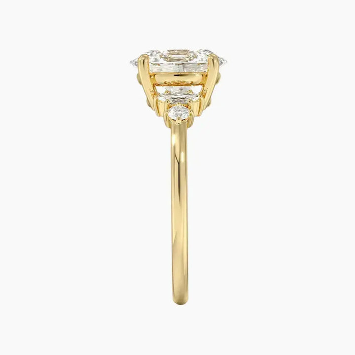 Jordana Oval Designer 3 Carat Lab Grown Diamond Engagement Ring in 14K Rose Gold
