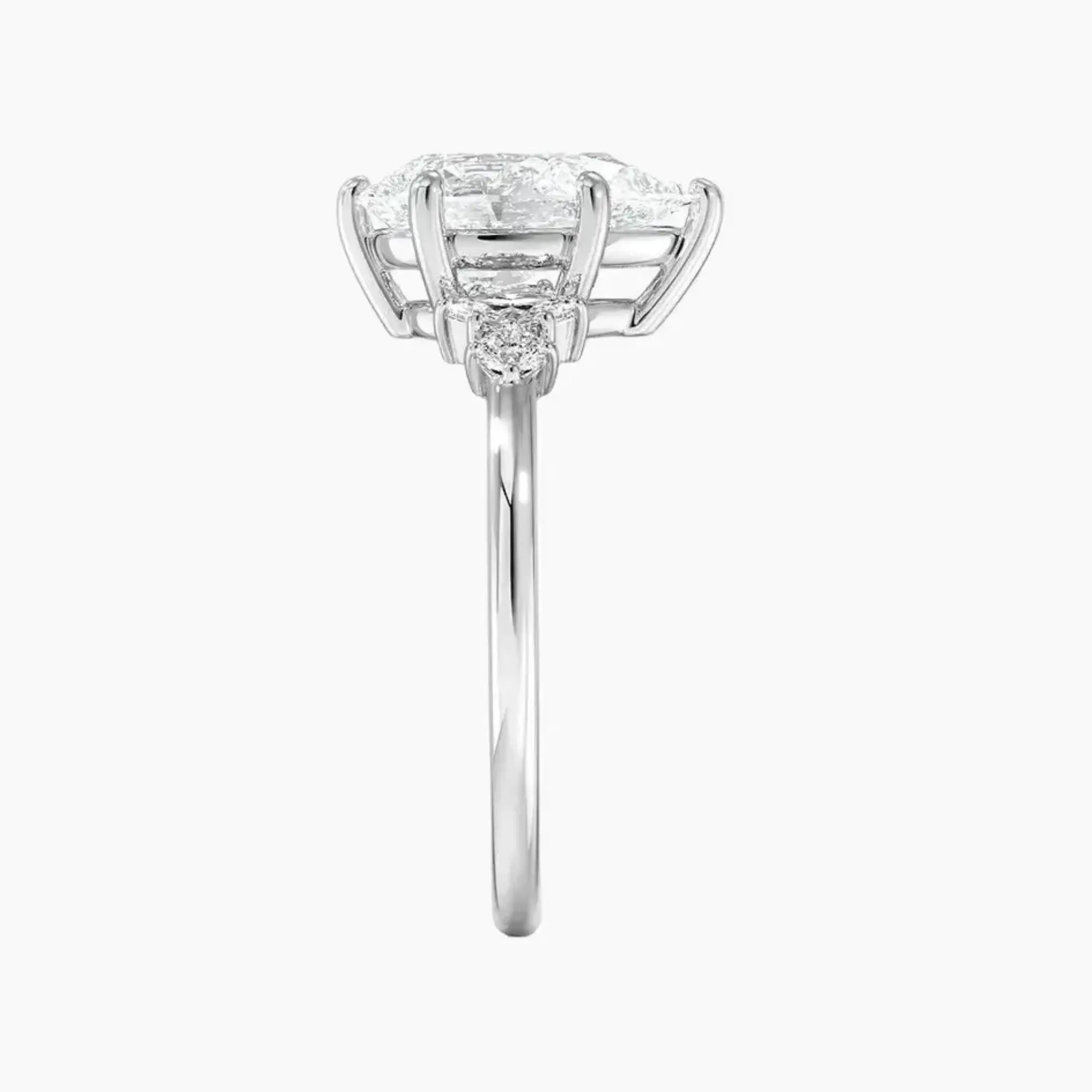 Jordana Pear Designer 1 Carat Lab Grown Diamond Engagement Ring in 14K White Gold