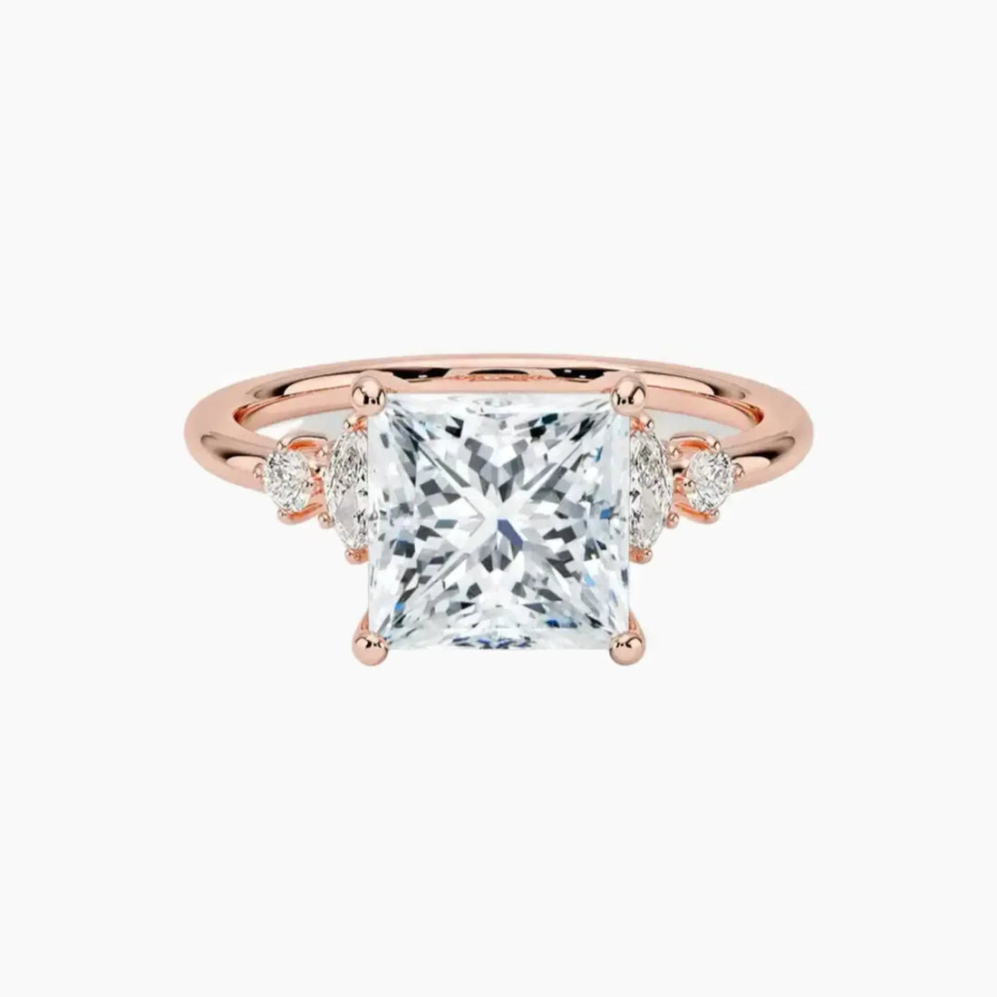 Jordana Princess Designer Diamond Ring Setting in 18K Yellow Gold