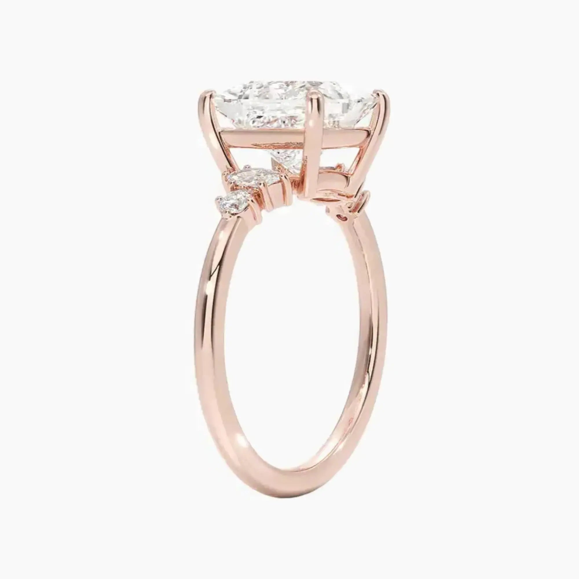 Jordana Princess Designer Diamond Ring Setting in 18K Yellow Gold