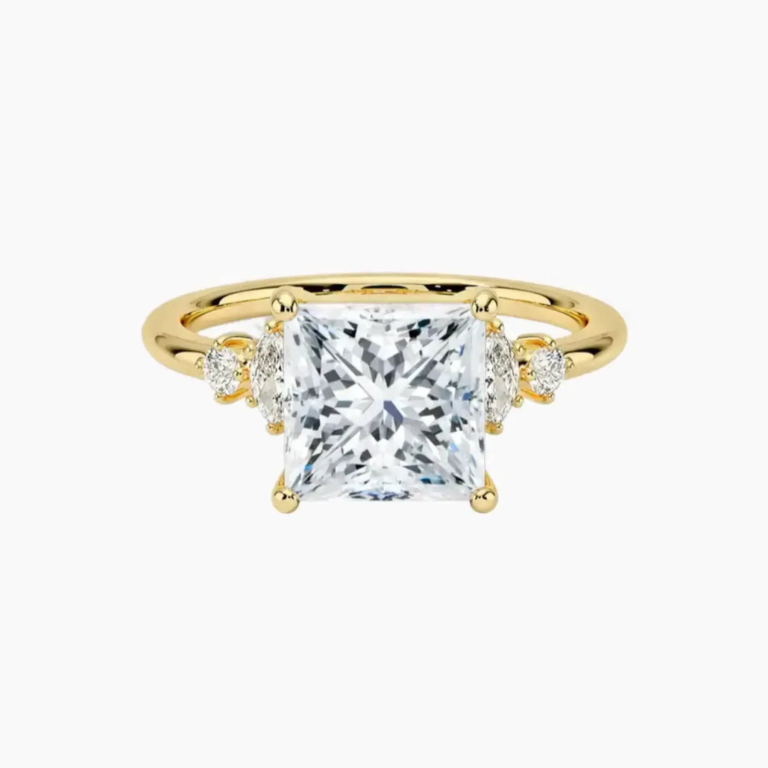 Jordana Princess Designer 1 Carat Lab Grown Diamond Engagement Ring in 18K Rose Gold
