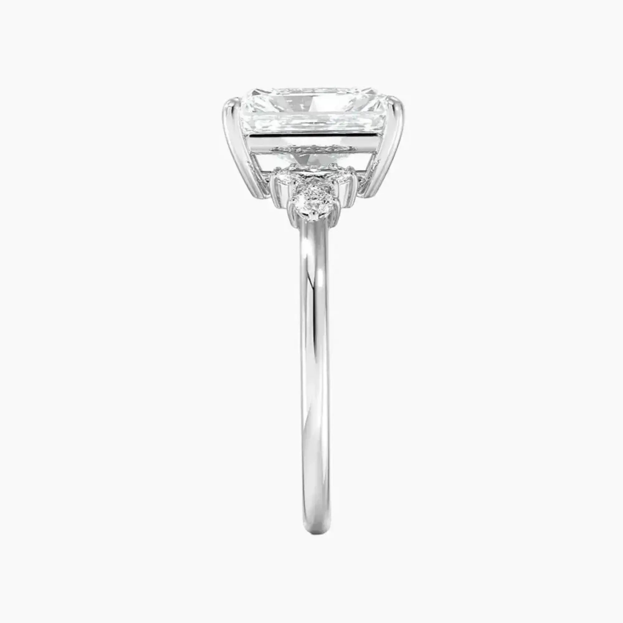Jordana Radiant Designer 3 Carat Lab Grown Diamond Engagement Ring in 14K Yellow Gold