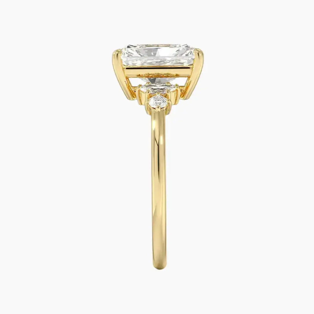 Jordana Radiant Designer Diamond Ring Setting in 14K Rose Gold