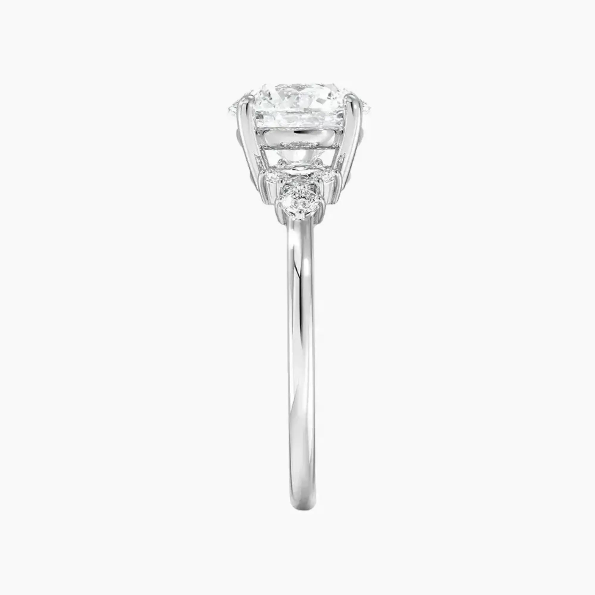 Jordana Round Designer 3 Carat Lab Grown Diamond Engagement Ring in 14K Yellow Gold