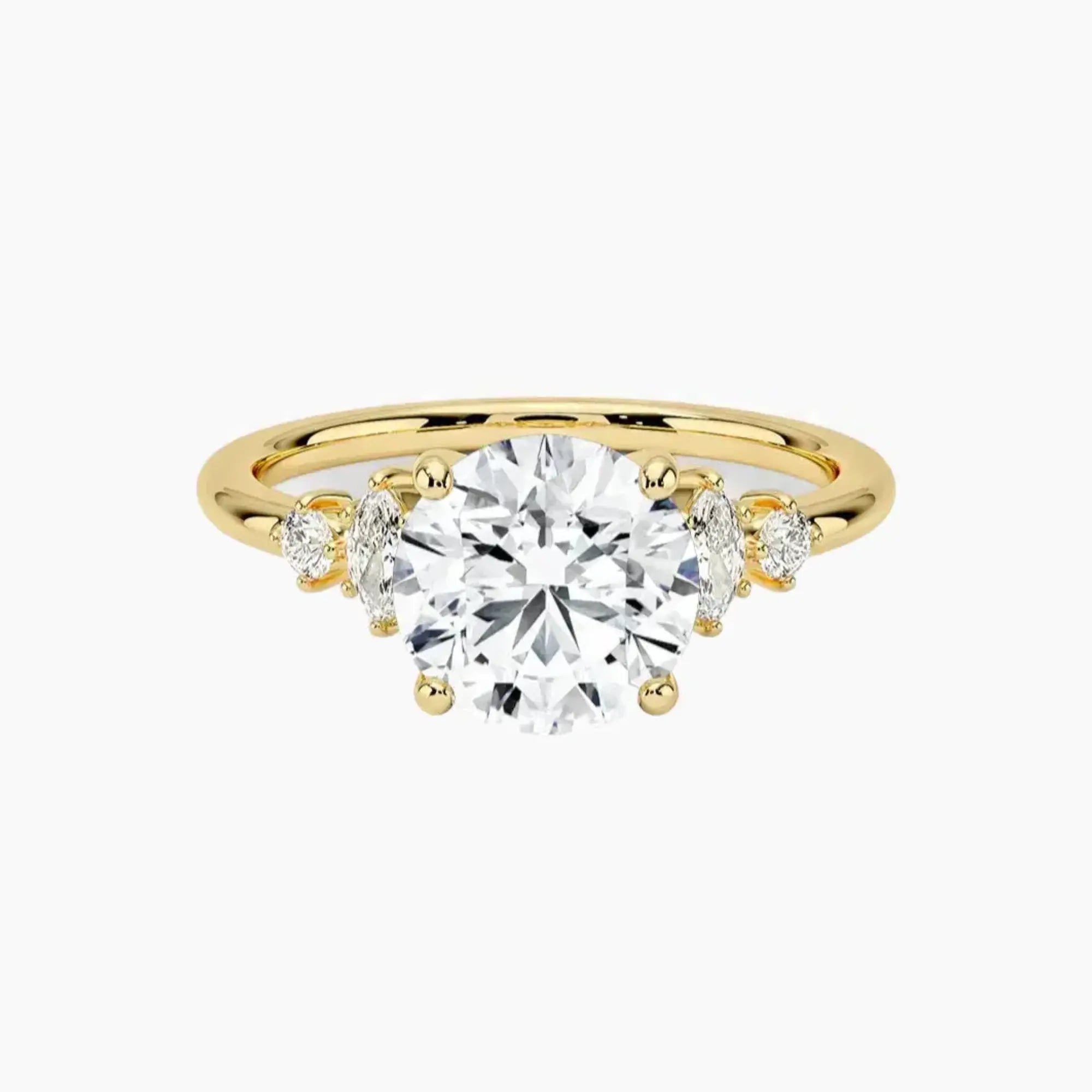 Jordana Round Designer Diamond Ring Setting in 18K Rose Gold