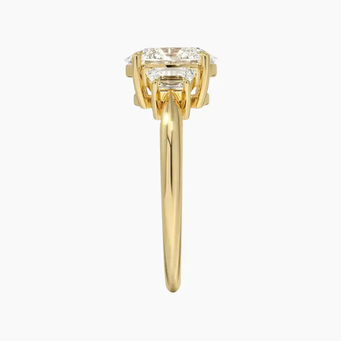 Oriana Oval Three Stone 2 Carat Lab Grown Diamond Engagement Ring in 14K White Gold