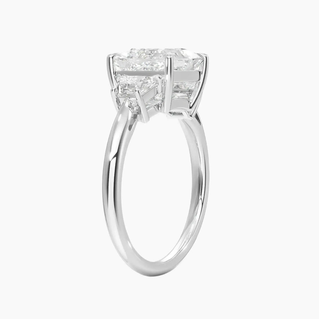 Oriana Princess Three Stone 1.5 Carat Lab Grown Diamond Engagement Ring in 18K White Gold