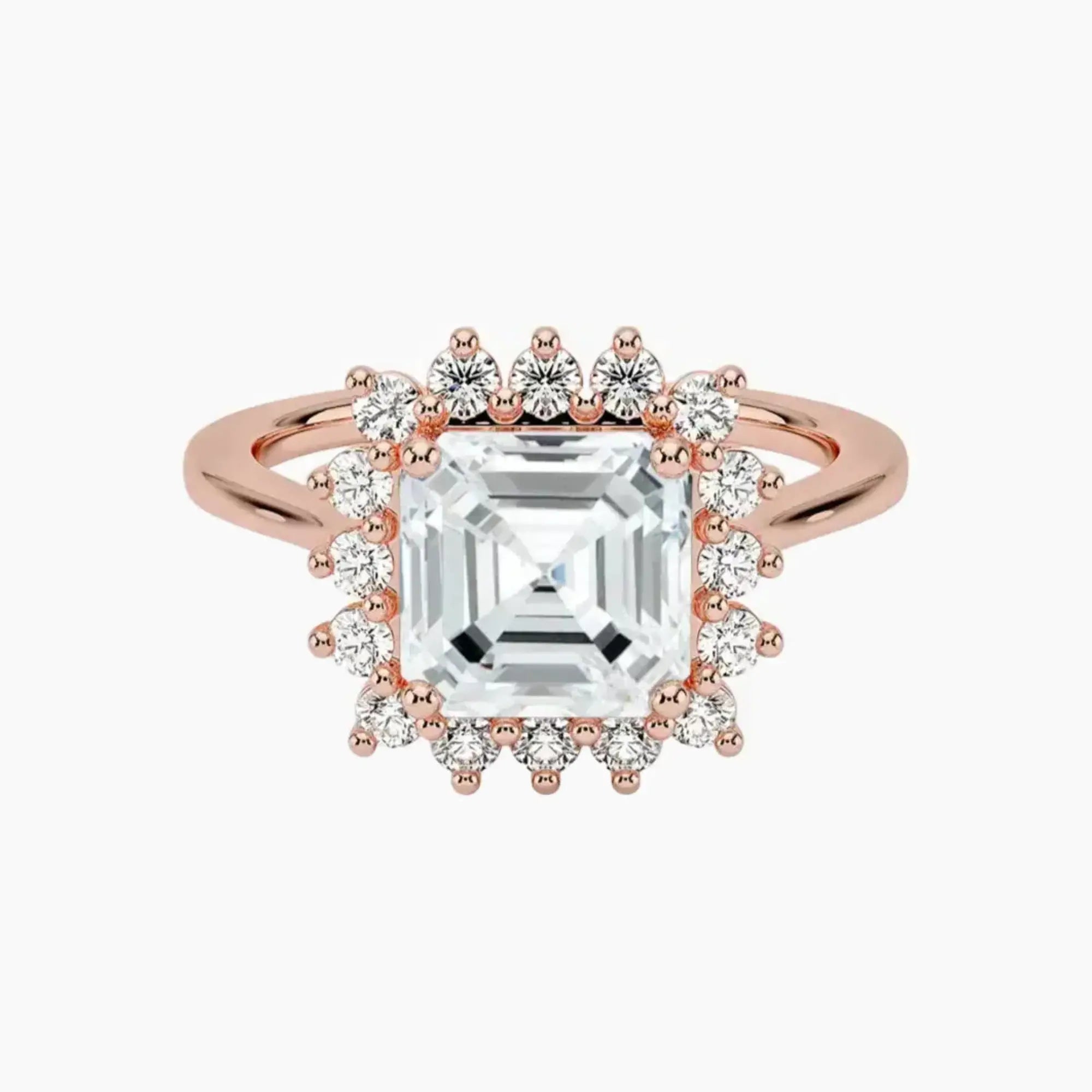 Soraya Asscher Designer 1.5 Carat Lab Grown Diamond Engagement Ring in 14K White Gold