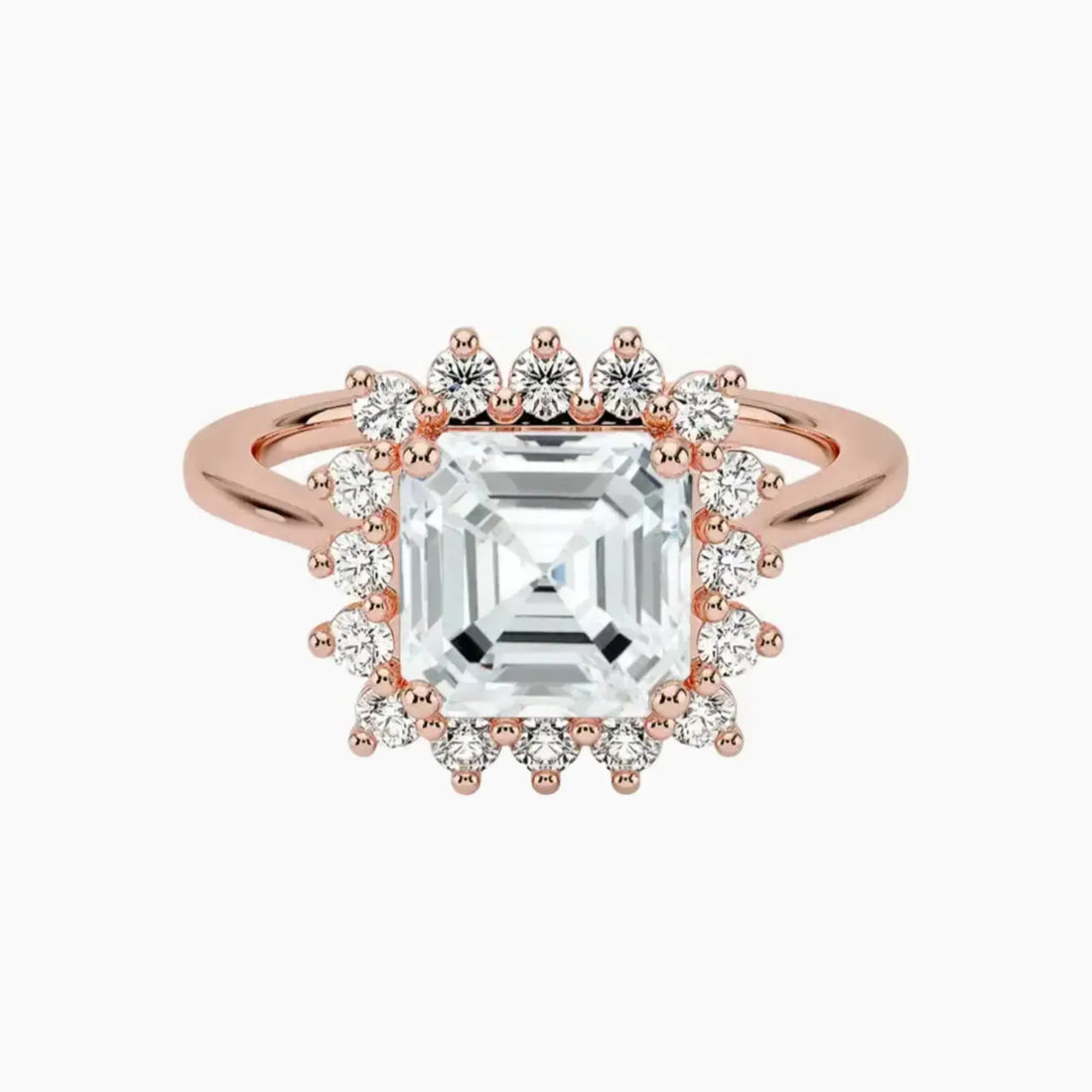 Soraya Asscher Designer 1.5 Carat Lab Grown Diamond Engagement Ring in 14K White Gold