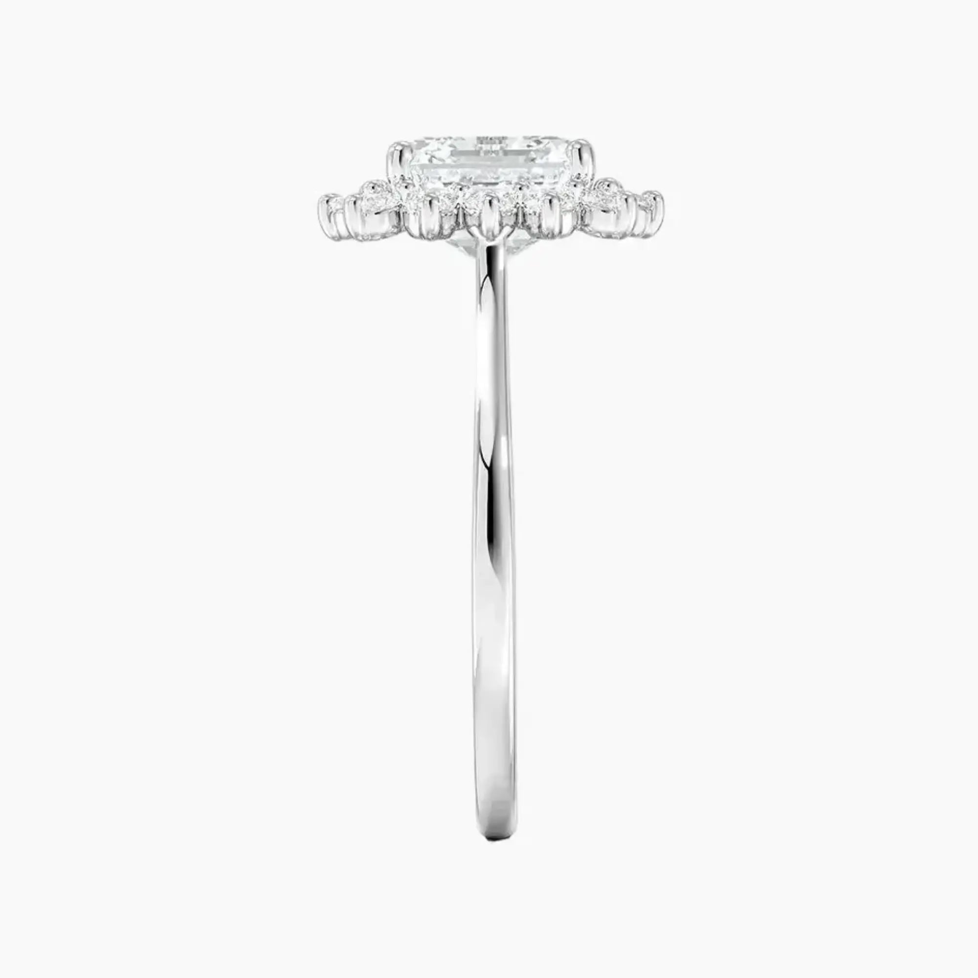 Soraya Asscher Designer Diamond Ring Setting in 18K White Gold