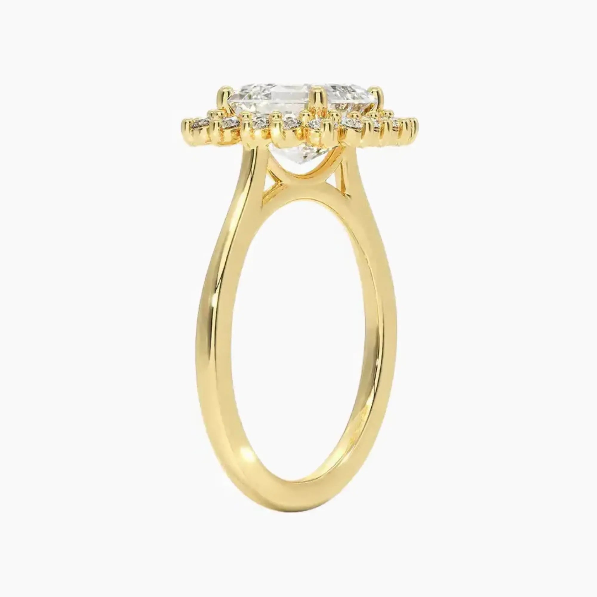 Soraya Asscher Designer 1.5 Carat Lab Grown Diamond Engagement Ring in 14K White Gold