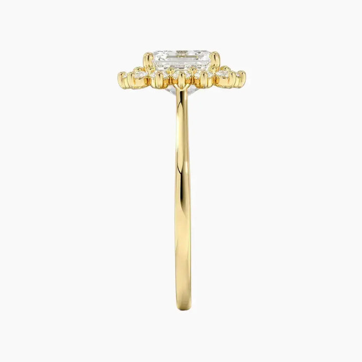 Soraya Asscher Designer 3 Carat Lab Grown Diamond Engagement Ring in 18K Rose Gold