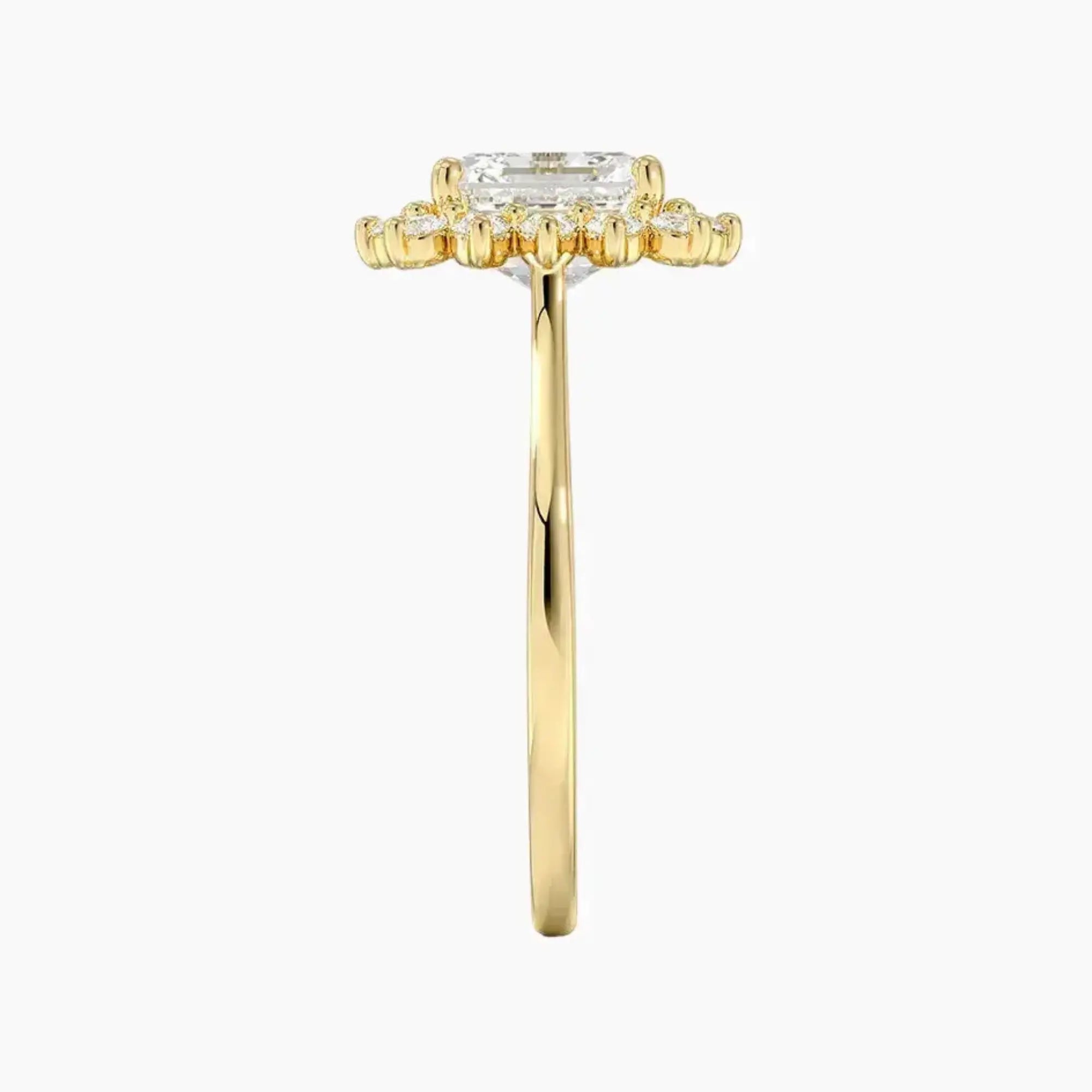 Soraya Asscher Designer 1.5 Carat Lab Grown Diamond Engagement Ring in 14K Yellow Gold