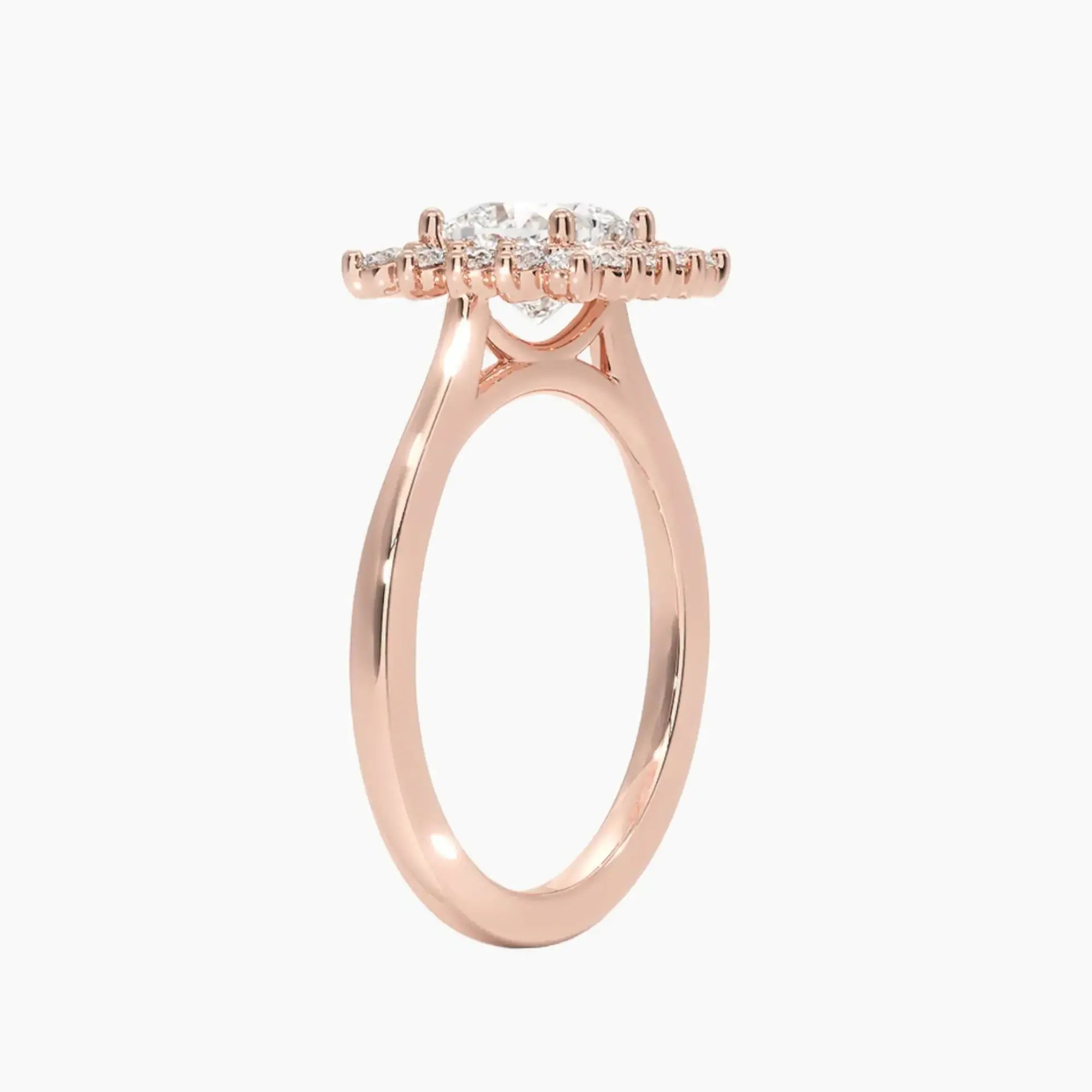 Soraya Cushion Designer 1 Carat Lab Grown Diamond Engagement Ring in 14K White Gold